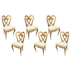 Germaine Darbois-Gaudin, ensemble de six chaises Art déco, vers 1940.