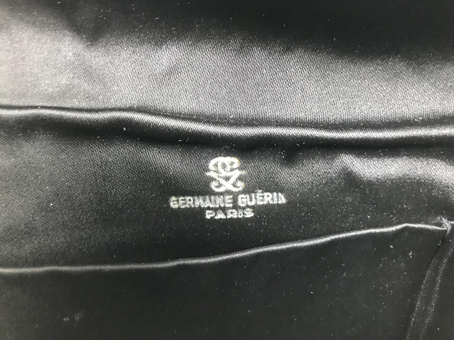 Germaine Guerin Paris Silk Faille Evening Double Flap Bag 1950s  1