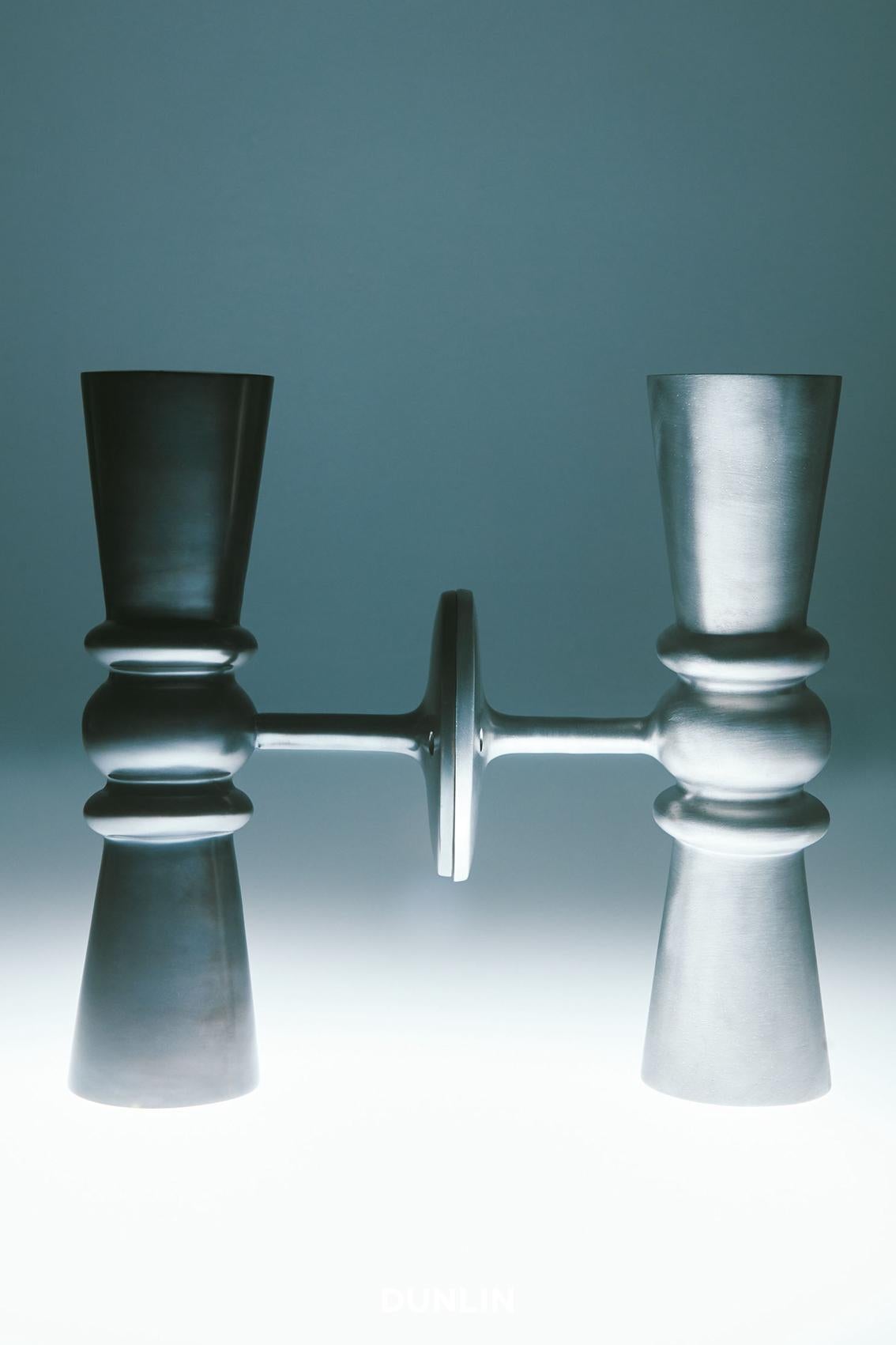 Germaine Wall Light, Sandblasted Aluminium by, DUNLIN For Sale 4