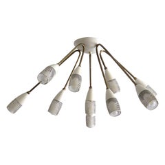 German Multi Arm Flush Mount Light, 1950 German Multi Arm Flush Mount Light, 1950