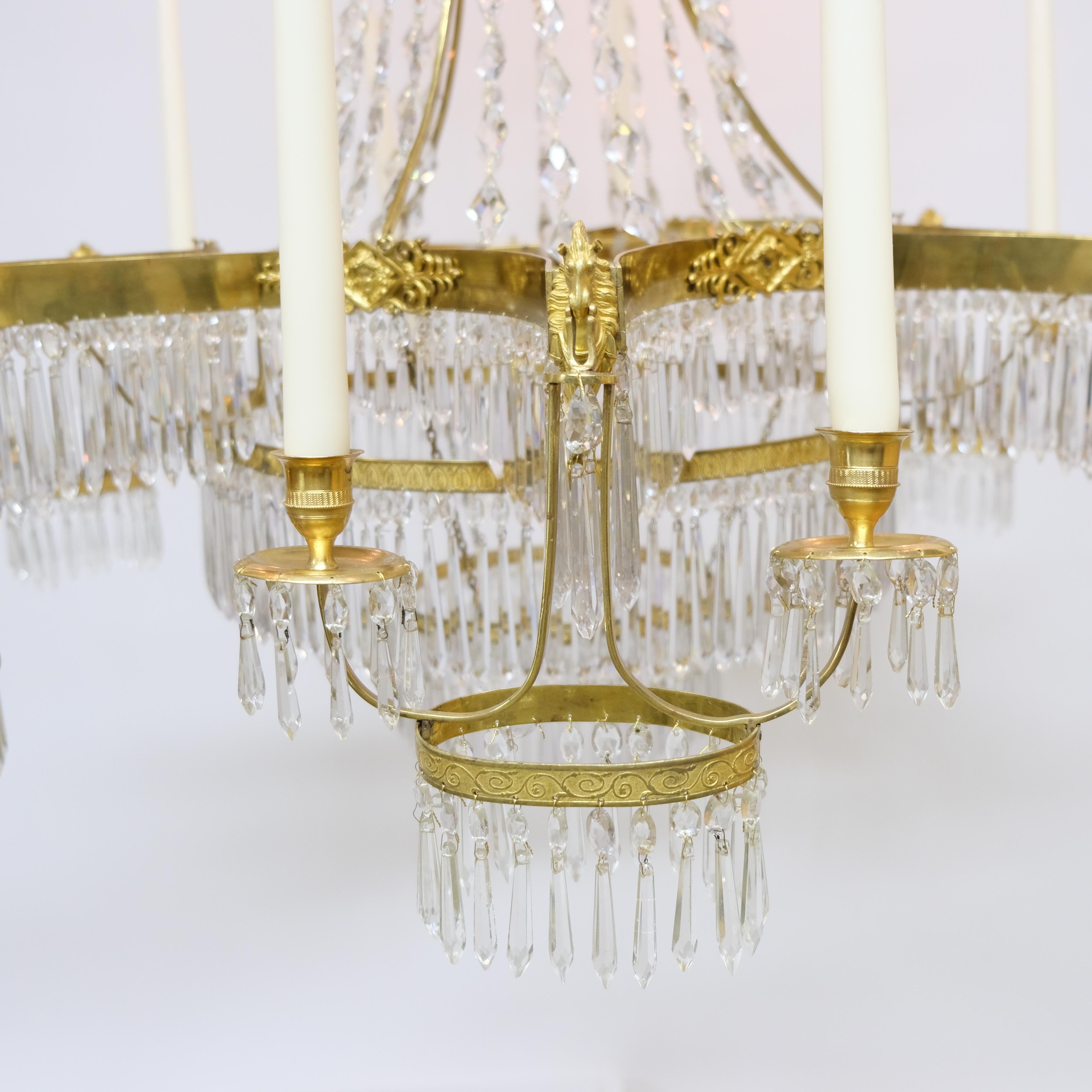 Lampadario Impero tedesco a 12 luci di Werner & Mieth in vendita 3