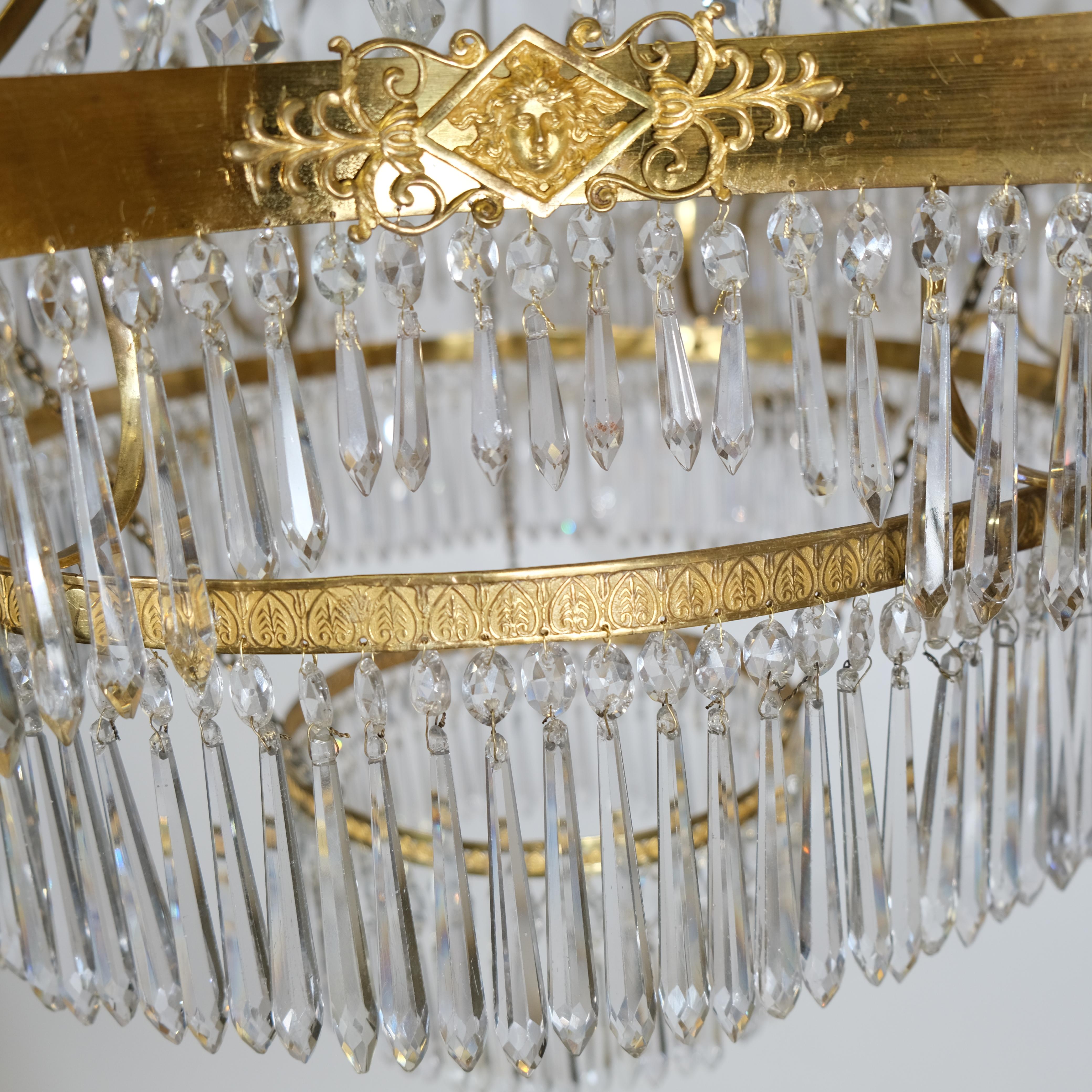 Lampadario Impero tedesco a 12 luci di Werner & Mieth in vendita 4