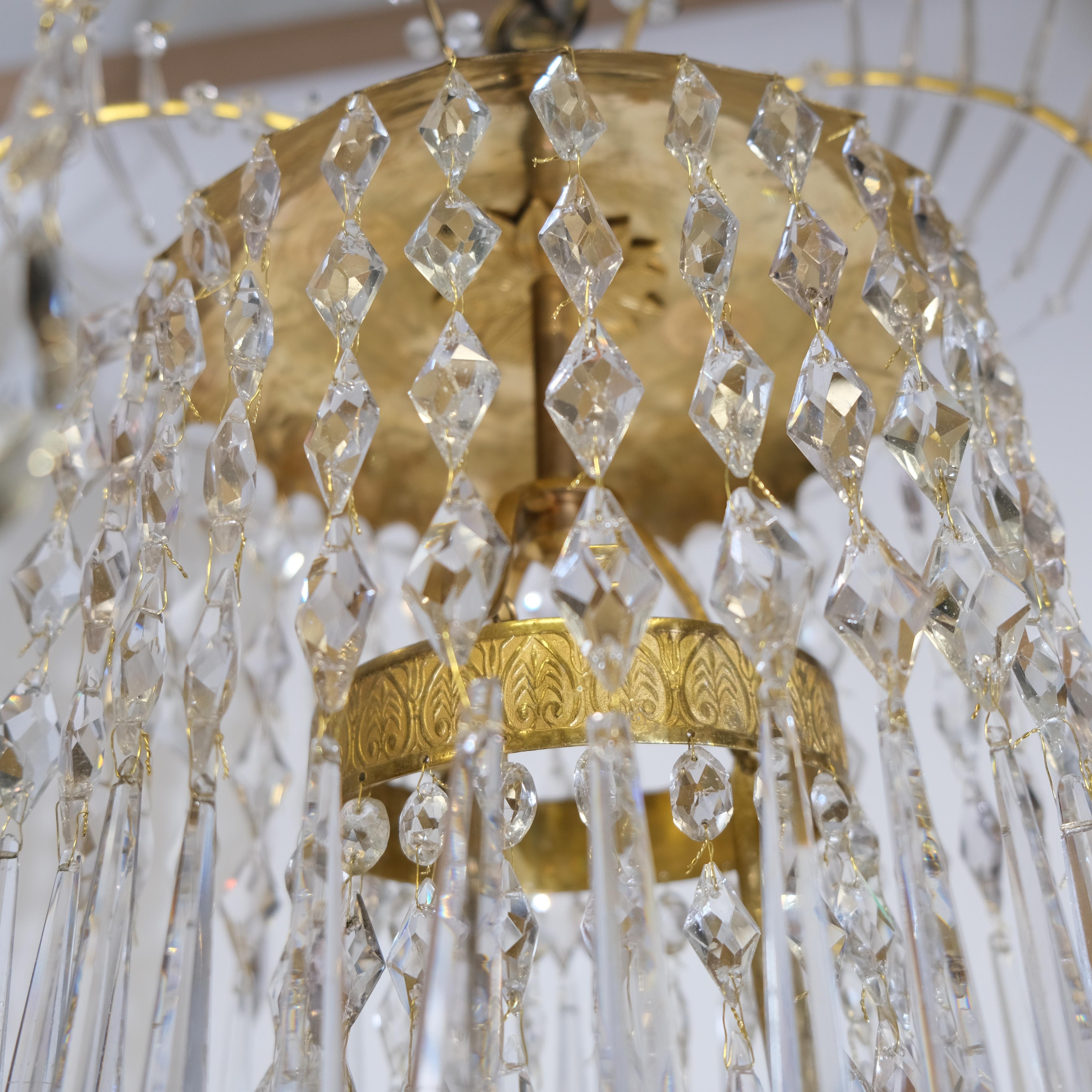 Lampadario Impero tedesco a 12 luci di Werner & Mieth in vendita 8
