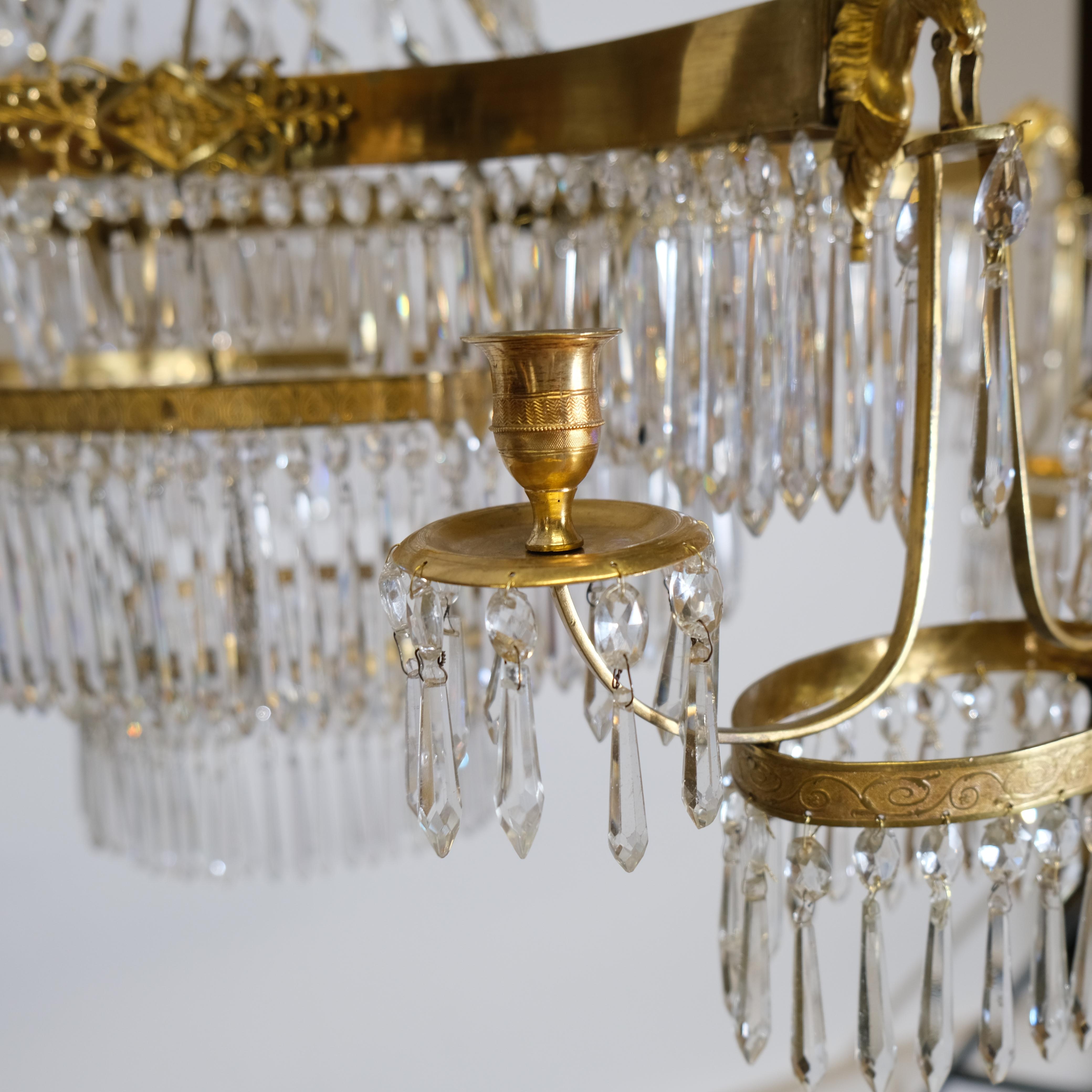 Lampadario Impero tedesco a 12 luci di Werner & Mieth in vendita 9