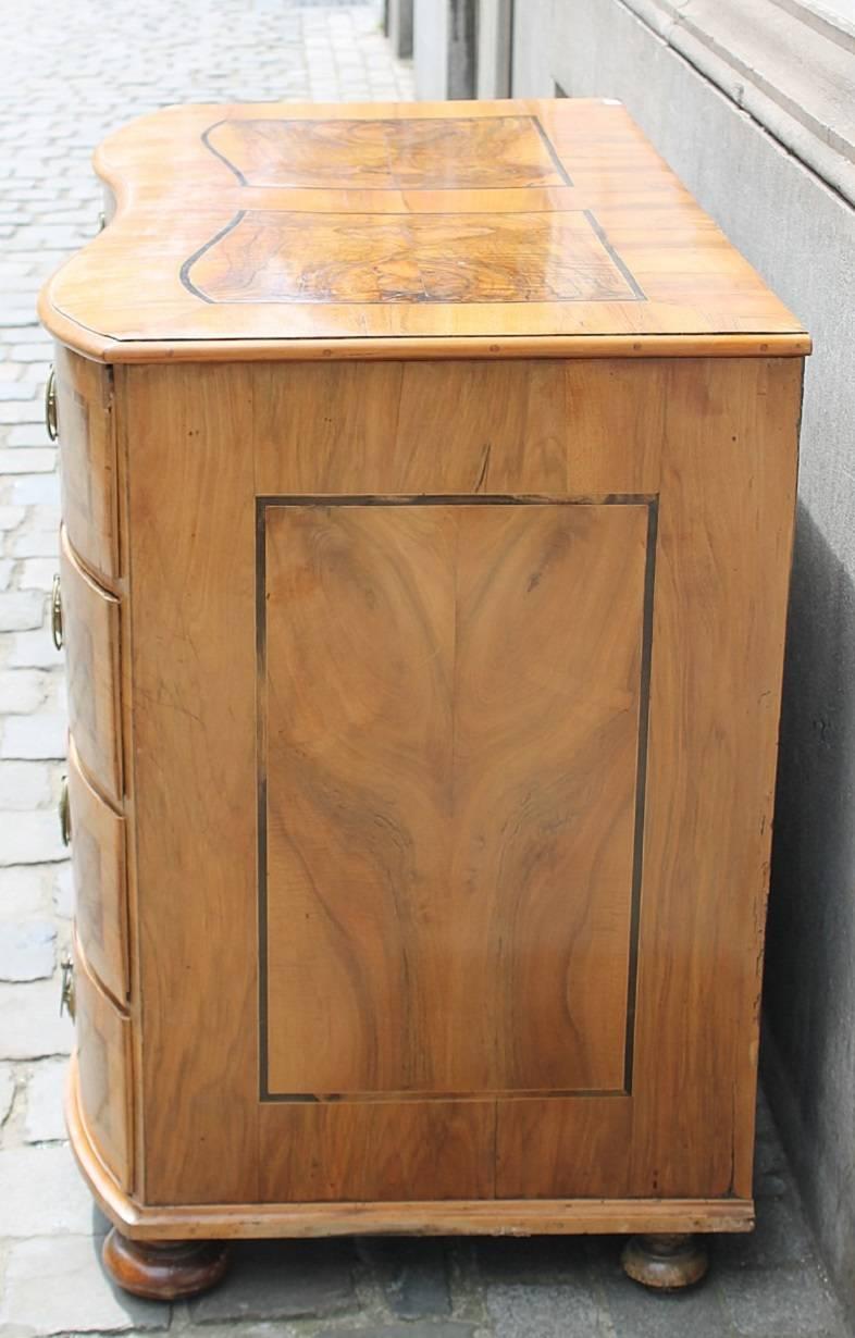 Bronze German 18th Century Walnut, Chest of Drawers For Sale