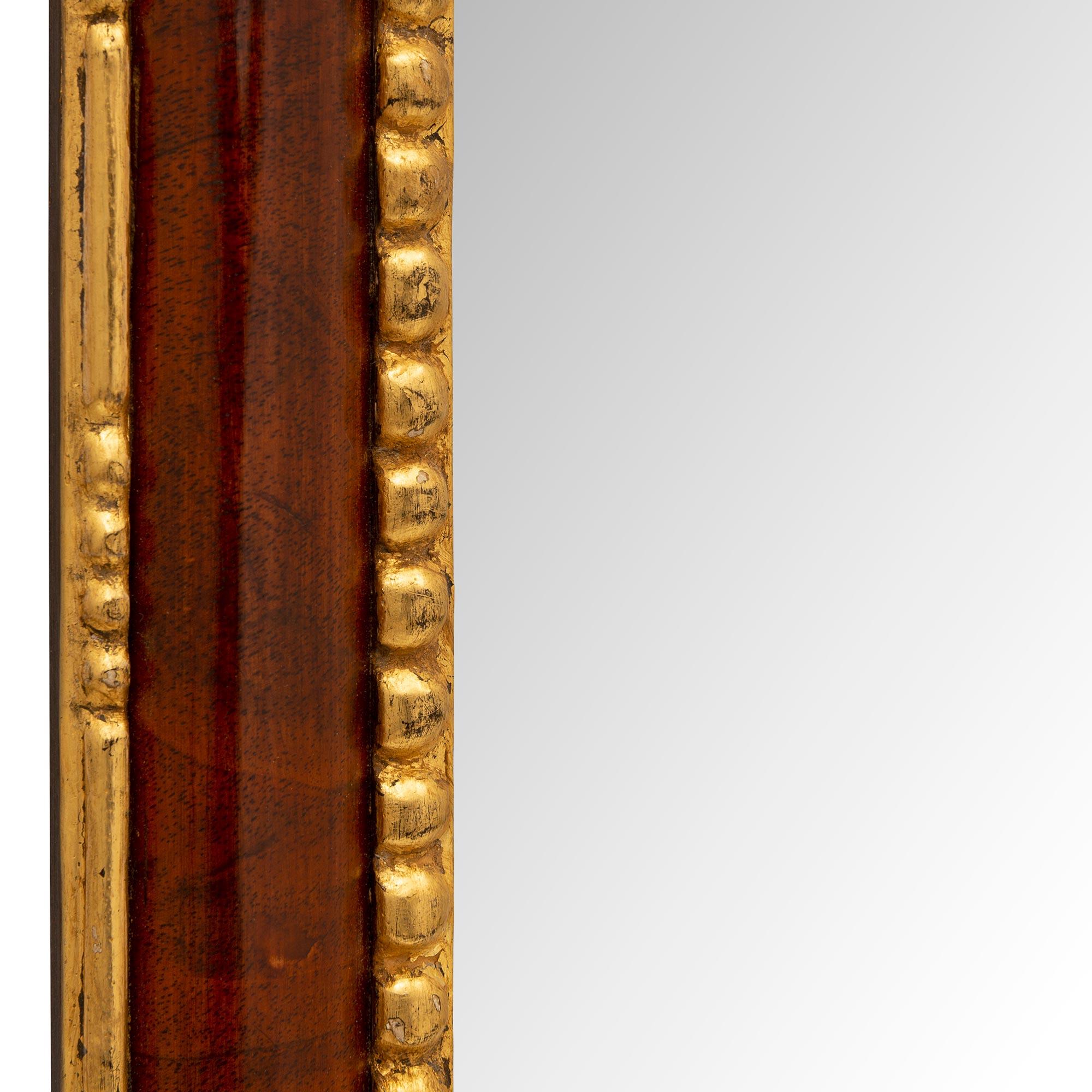 18th Century and Earlier German 18th Century Neo-Classical Period Burl Walnut, Giltwood and Mecca Mirror For Sale
