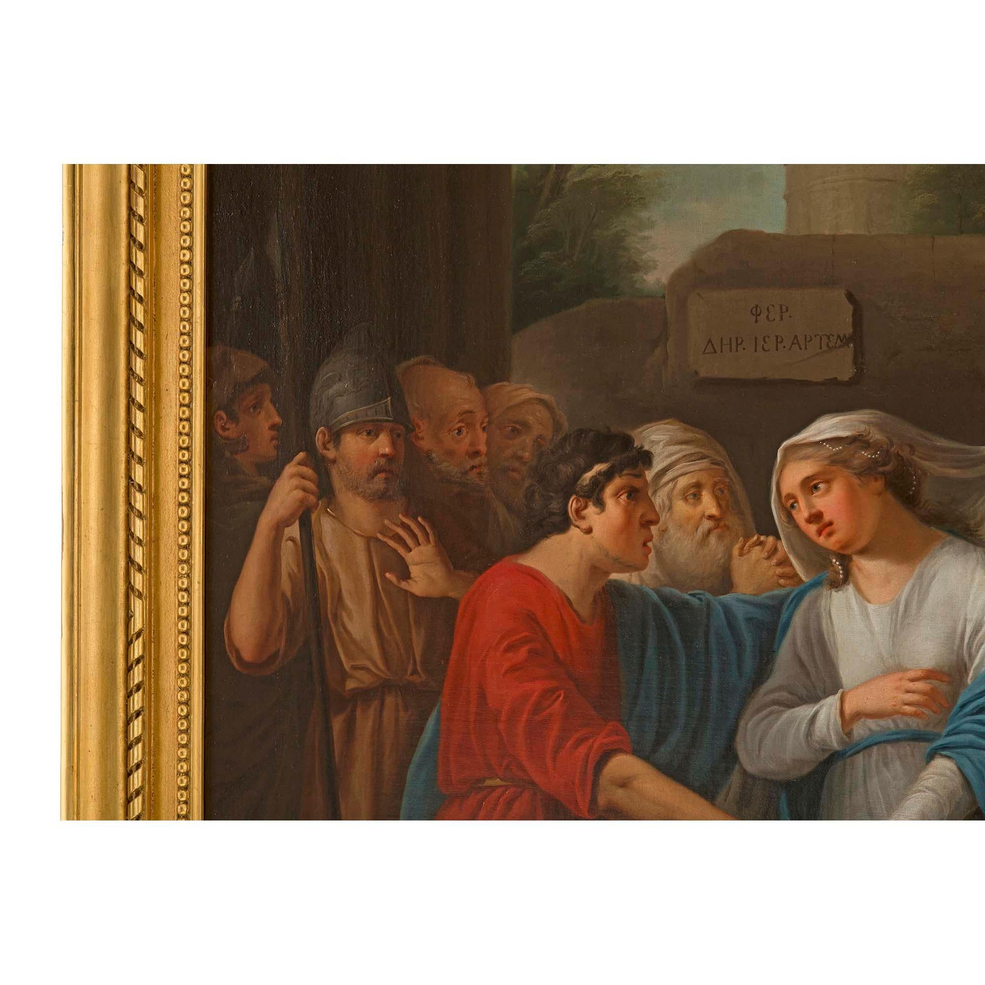Deutsches Gemälde mit neoklassizistischem Thema, Öl auf Leinwand, 18. Jahrhundert (Neoklassisch) im Angebot