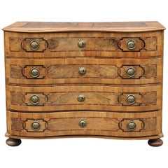 German 18th Century Walnut, Chest of Drawers
