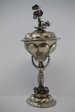 German 18th Salt or Spice Cup Ananaskub Nuremberg 1742