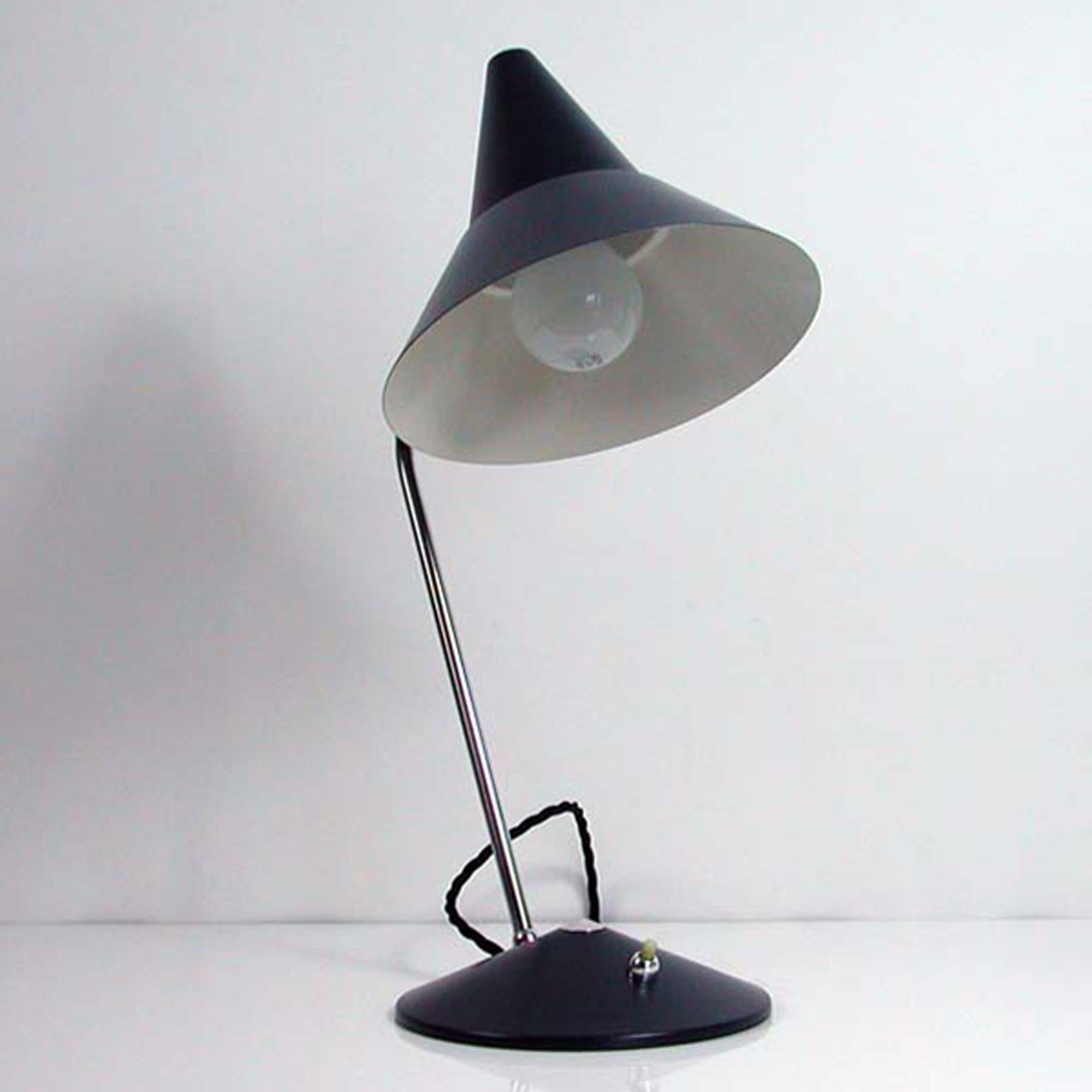 Mid-Century Modern German 1950s Industrial Desk Lamp by HELO Leuchten