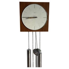 German 1960s Junghans Meister Pendulum + Weights + Gong Wall Clock