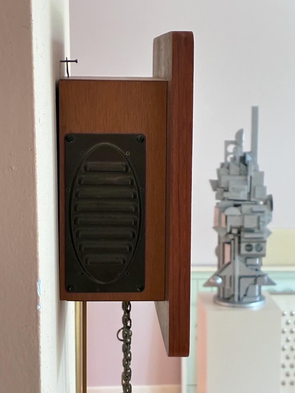 Reloj de pared alemán Junghans de los años 60 con péndulo + pesas + gong en venta 1