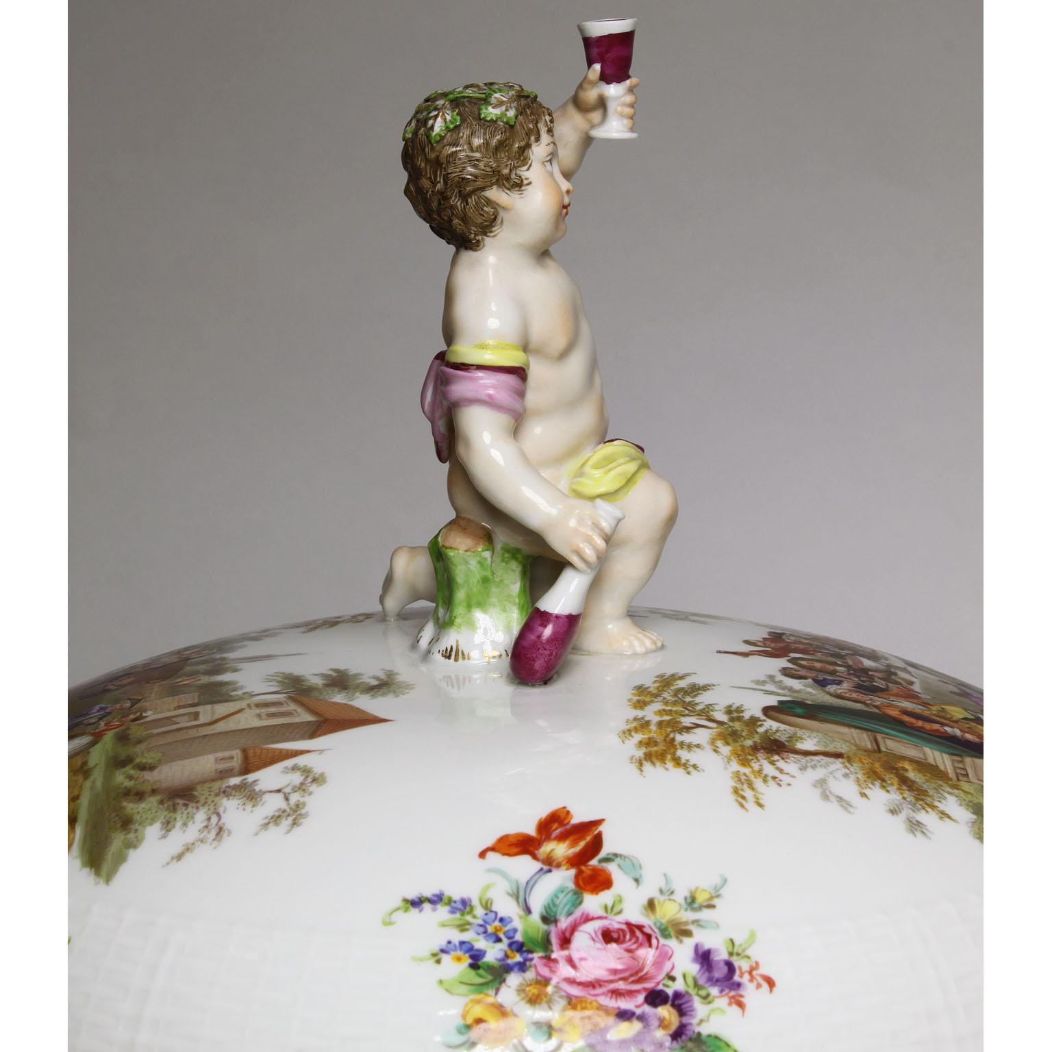 German 19th Century Berlin Porcelain Kpm Covered Bacchus Tureen Centerpiece  For Sale 6