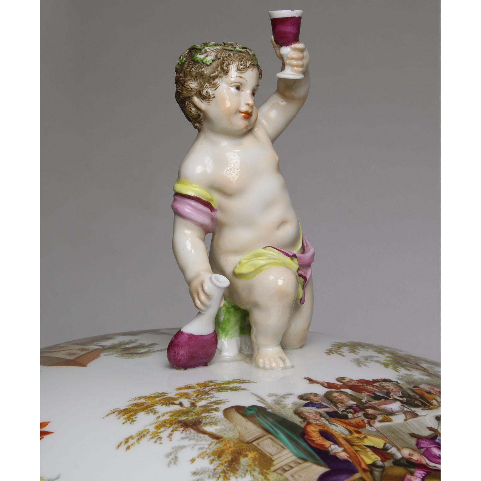 German 19th Century Berlin Porcelain Kpm Covered Bacchus Tureen Centerpiece  For Sale 7