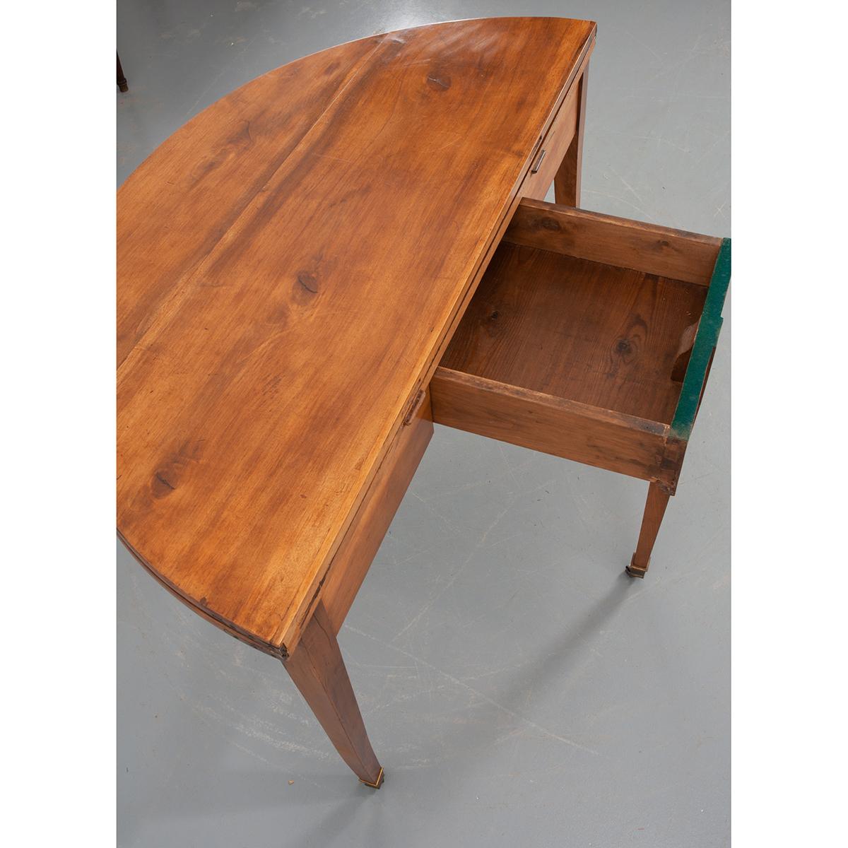 German 19th Century Biedermeier-Style Demilune Table 1