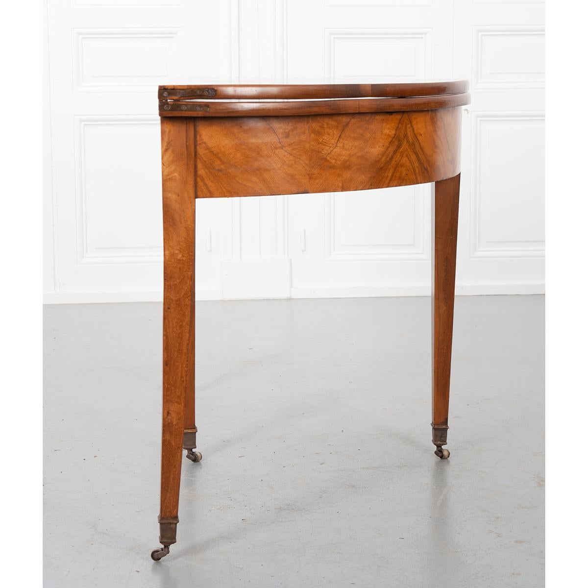 German 19th Century Biedermeier-Style Demilune Table 2