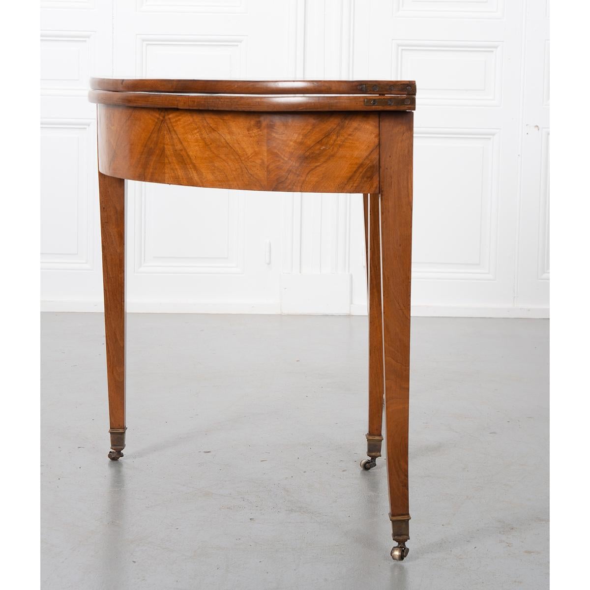 German 19th Century Biedermeier-Style Demilune Table 4