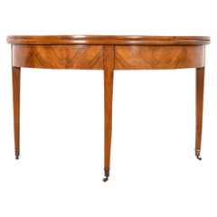 German 19th Century Biedermeier-Style Demilune Table
