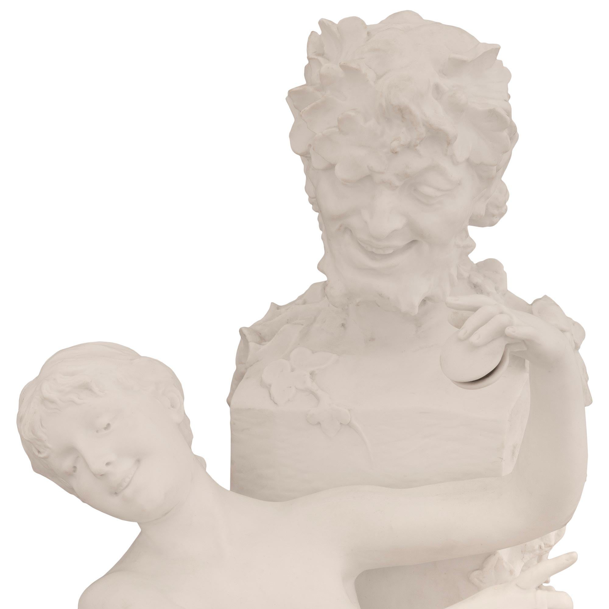 Allemand Sculpture allemande du 19ème siècle en porcelaine biscuit signée en vente