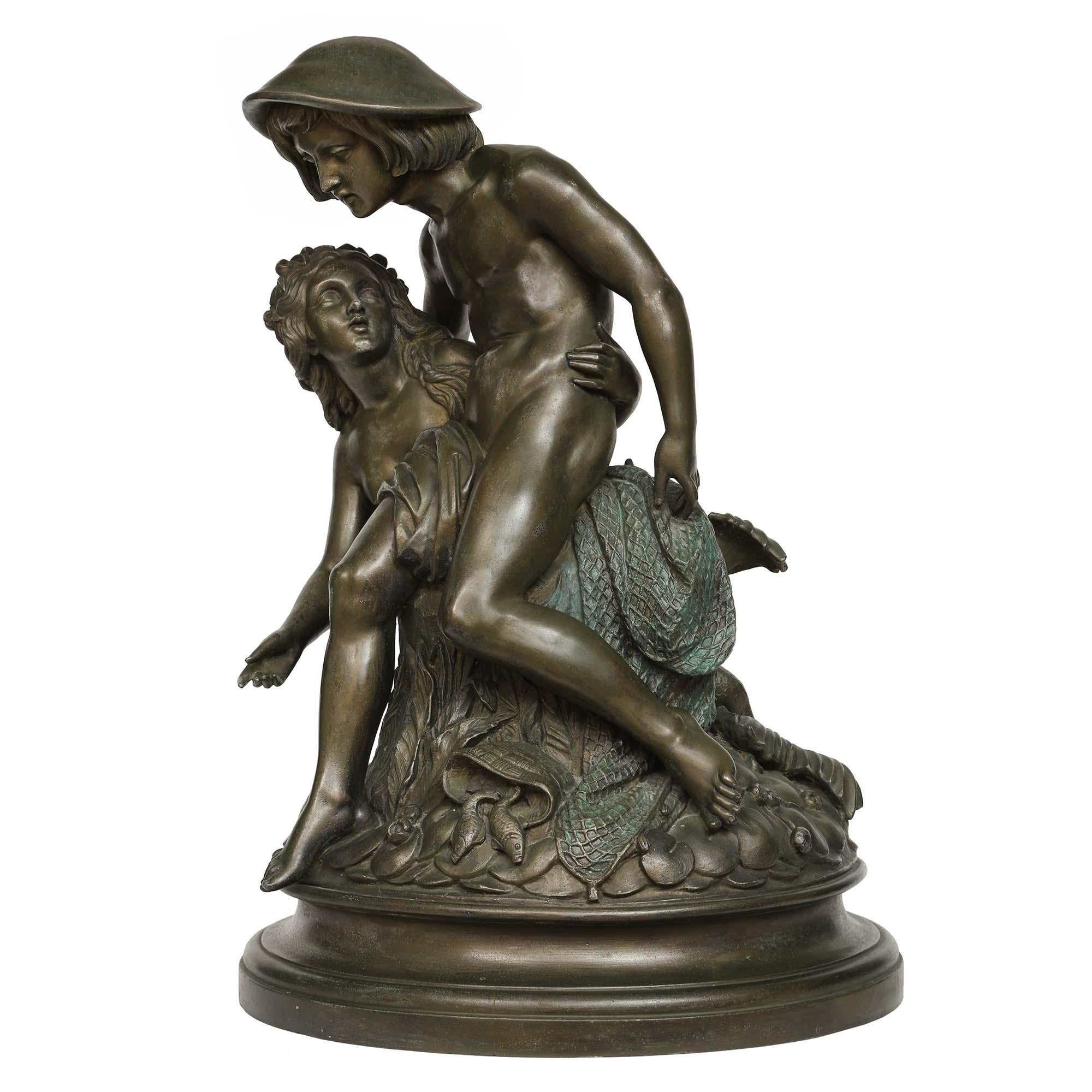 German 19th Century Bronze Signed and Dated Moser 1851 with a Verdigris Patina For Sale 1