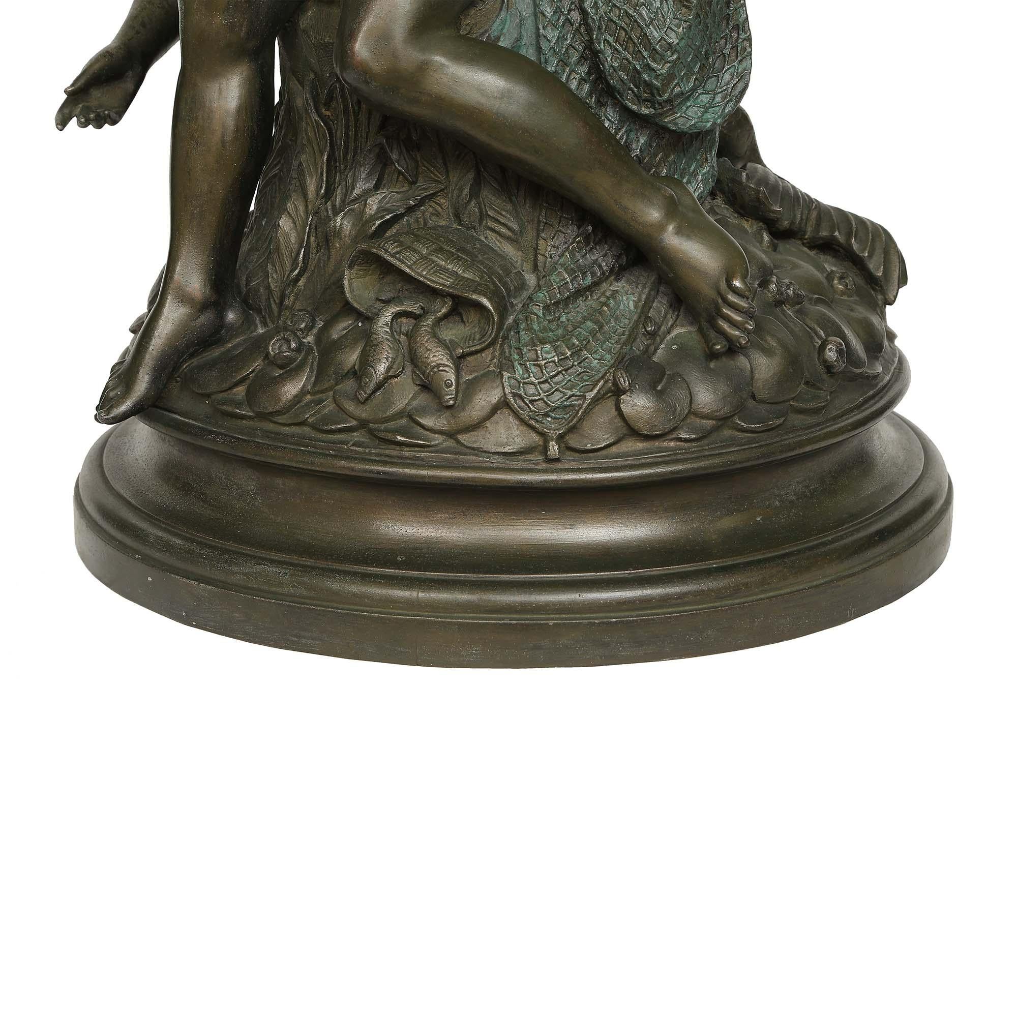 German 19th Century Bronze Signed and Dated Moser 1851 with a Verdigris Patina For Sale 4