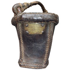 Antique German 19th Century Leather Fire Bucket Dated 1846