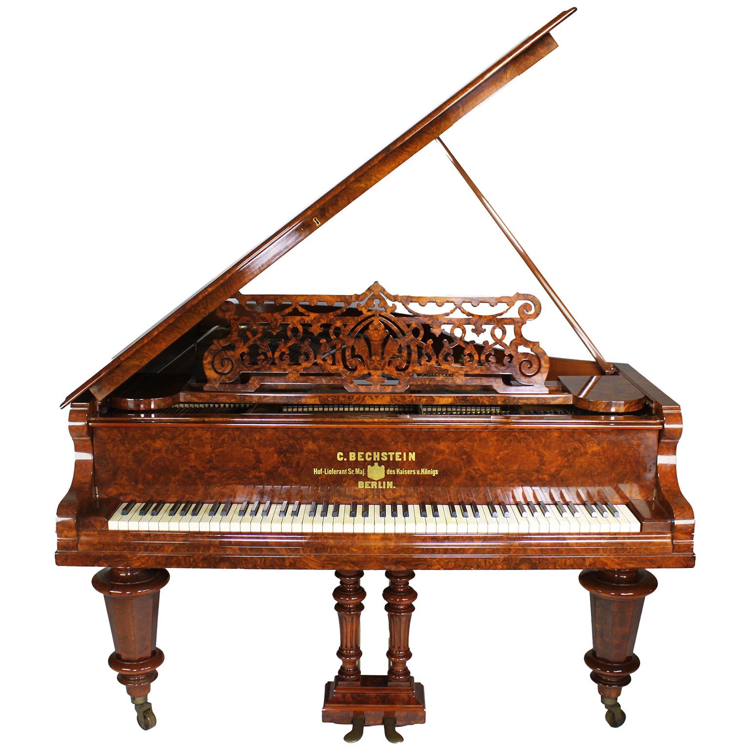 Deutsches Bechstein-Konzert-Grand Piano aus Wurzelnussholz im Louis-XVI.-Stil des 19. Jahrhunderts (Louis XVI.) im Angebot