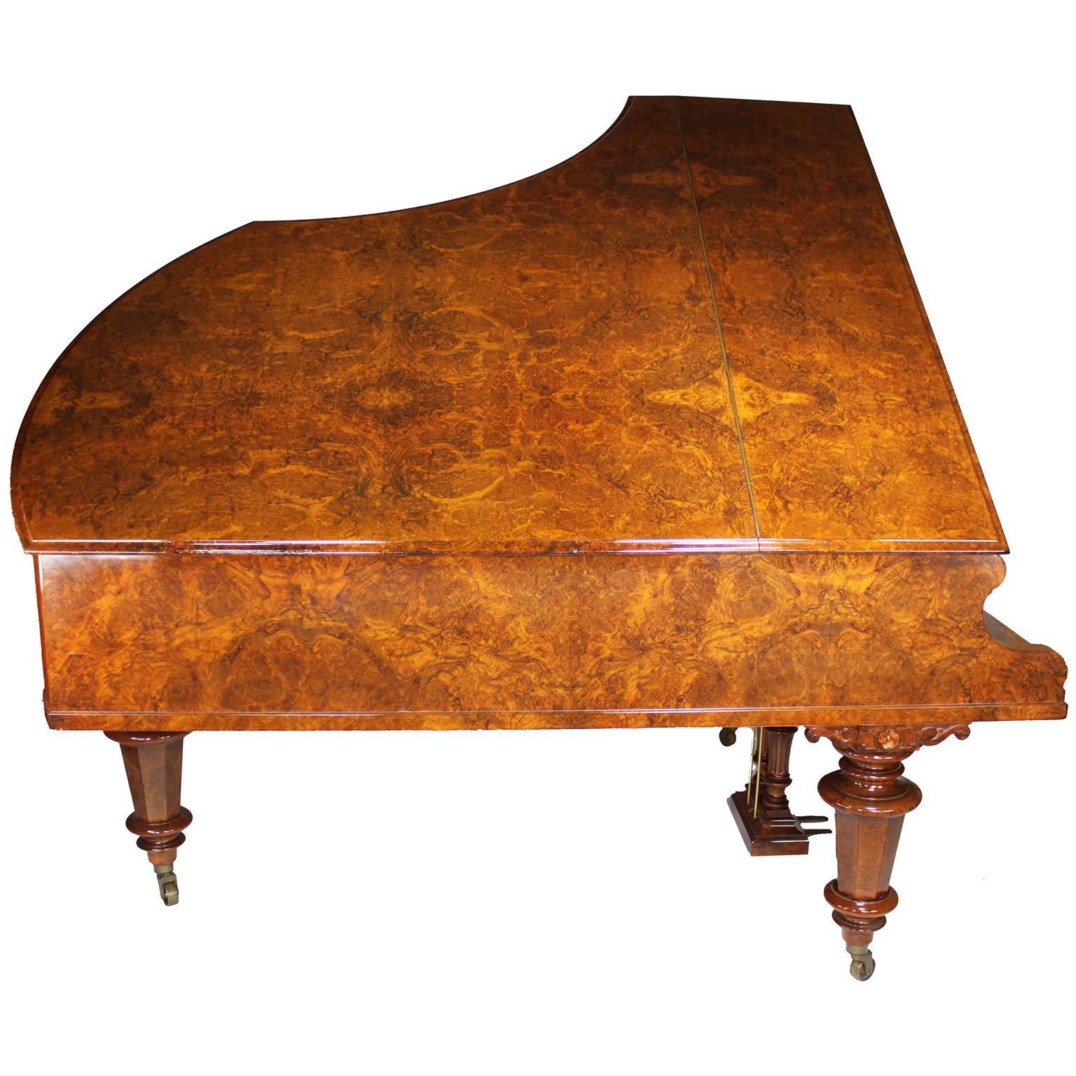 Deutsches Bechstein-Konzert-Grand Piano aus Wurzelnussholz im Louis-XVI.-Stil des 19. Jahrhunderts im Angebot 1