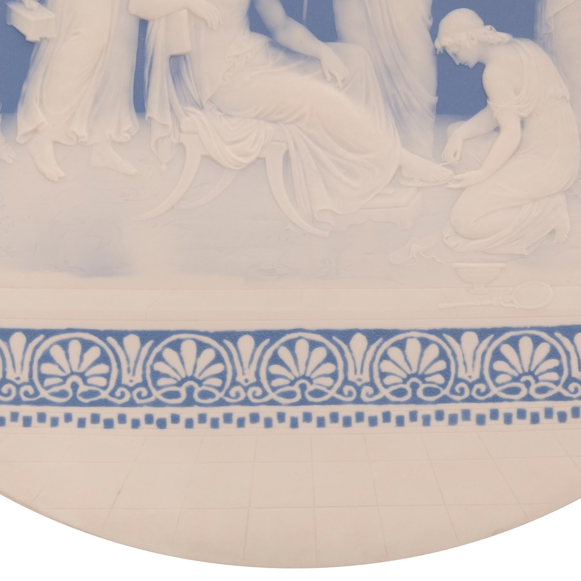 German 19th Century Neo-Classical St. Mettlach Porcelain Charger For Sale 2