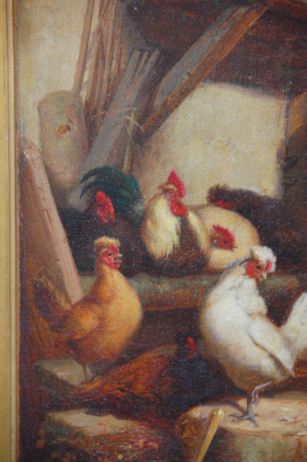 Huile sur toile d'origine allemande du XIXe siècle de Gustav Konrad Sus  en vente 1