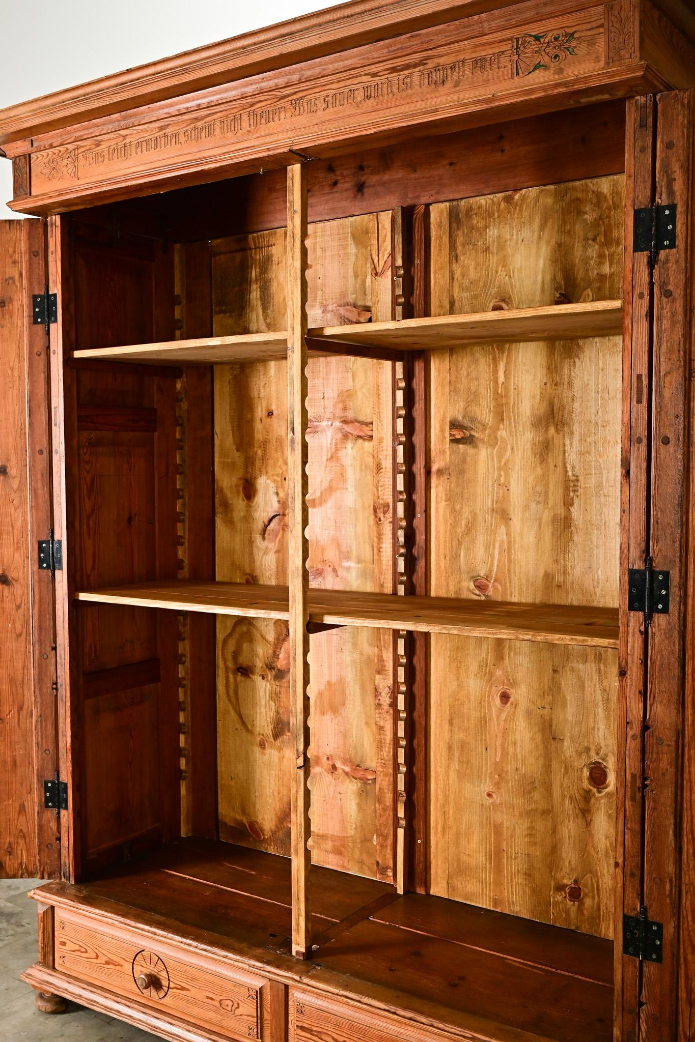 German 19th Century Pine Armoire 5
