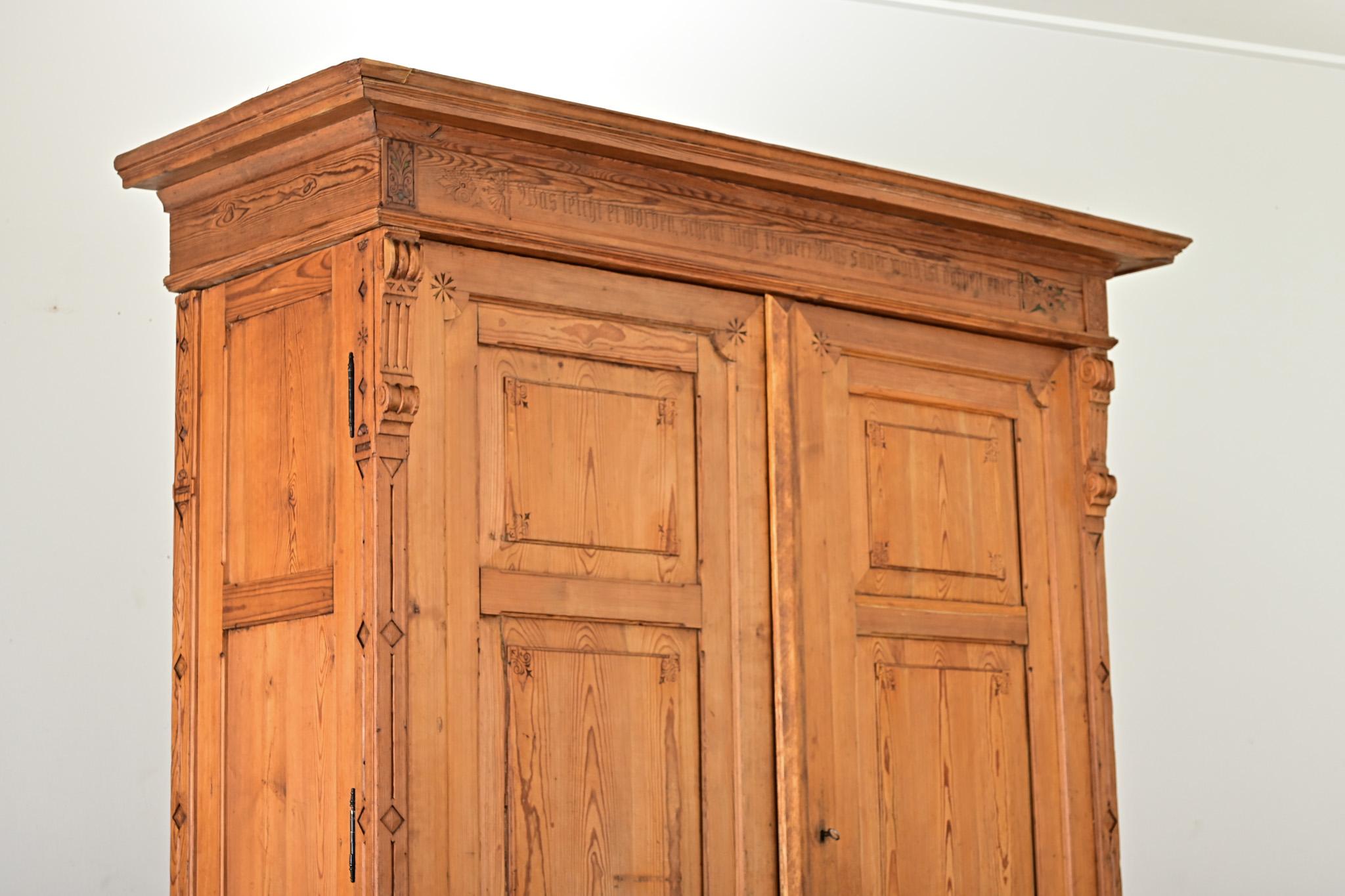 German 19th Century Pine Armoire 6