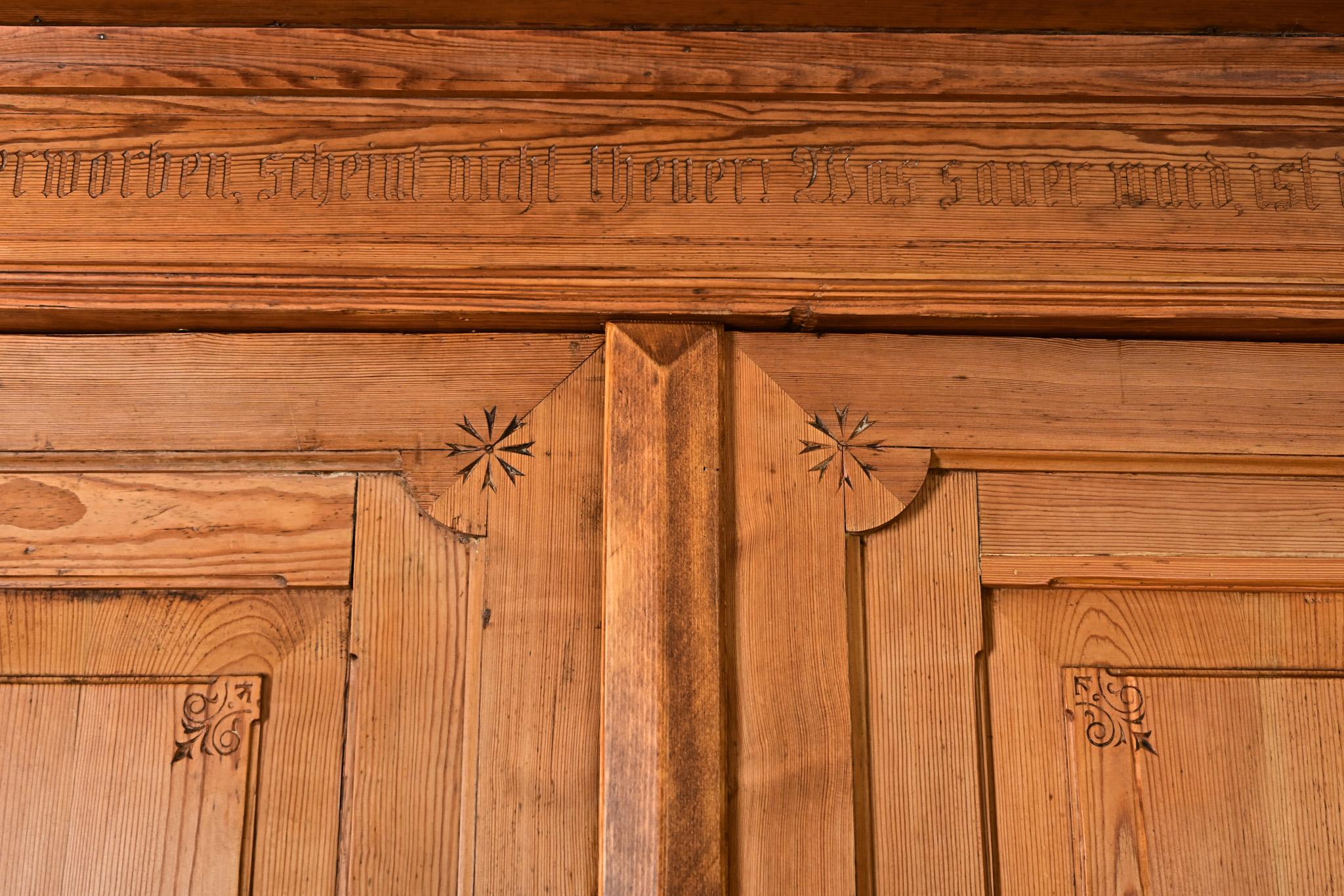 German 19th Century Pine Armoire In Good Condition In Baton Rouge, LA