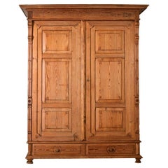 German 19th Century Pine Armoire