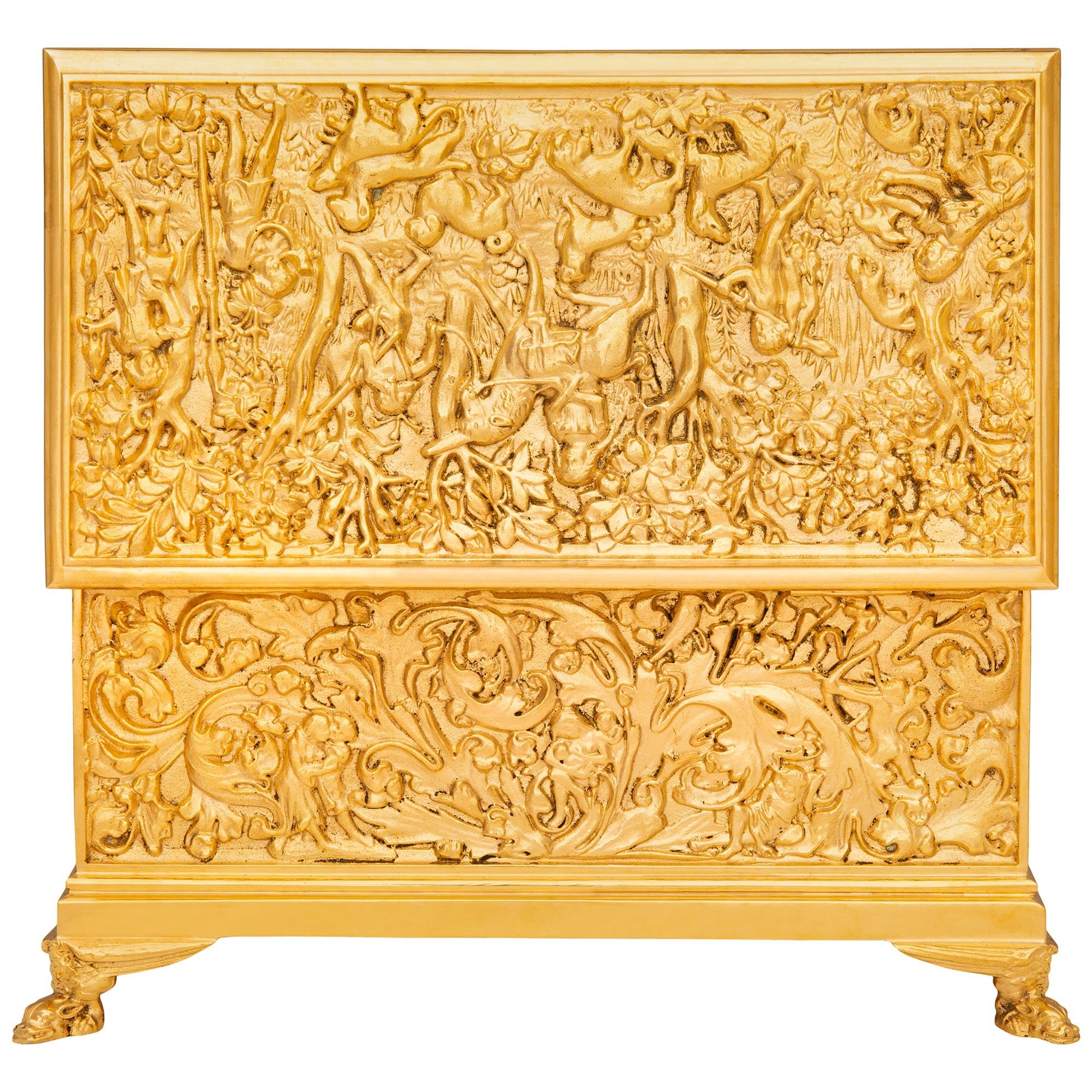 German 19th century Renaissance st. Ormolu box, by Erhard and Söhne 8