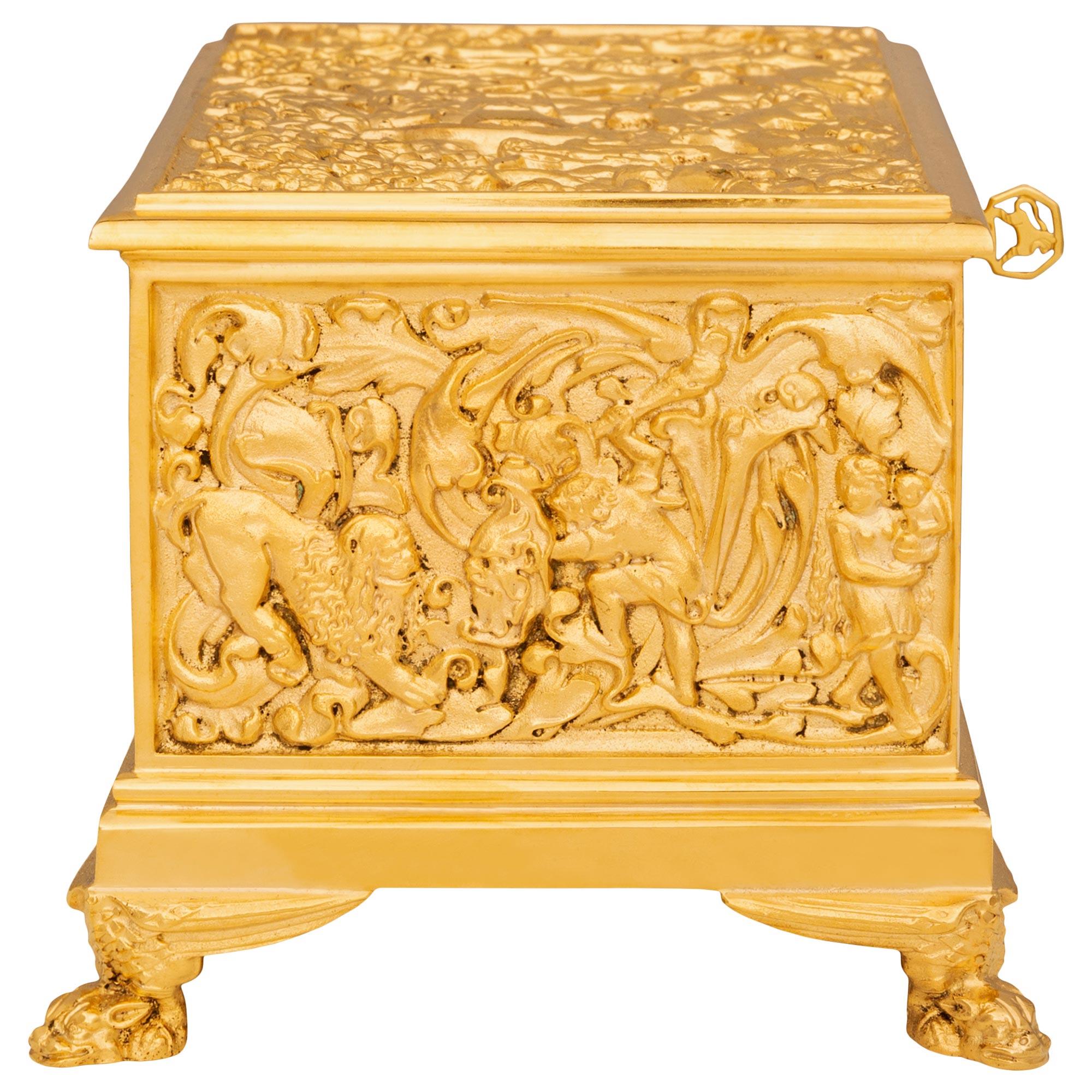 German 19th century Renaissance st. Ormolu box, by Erhard and Söhne 1
