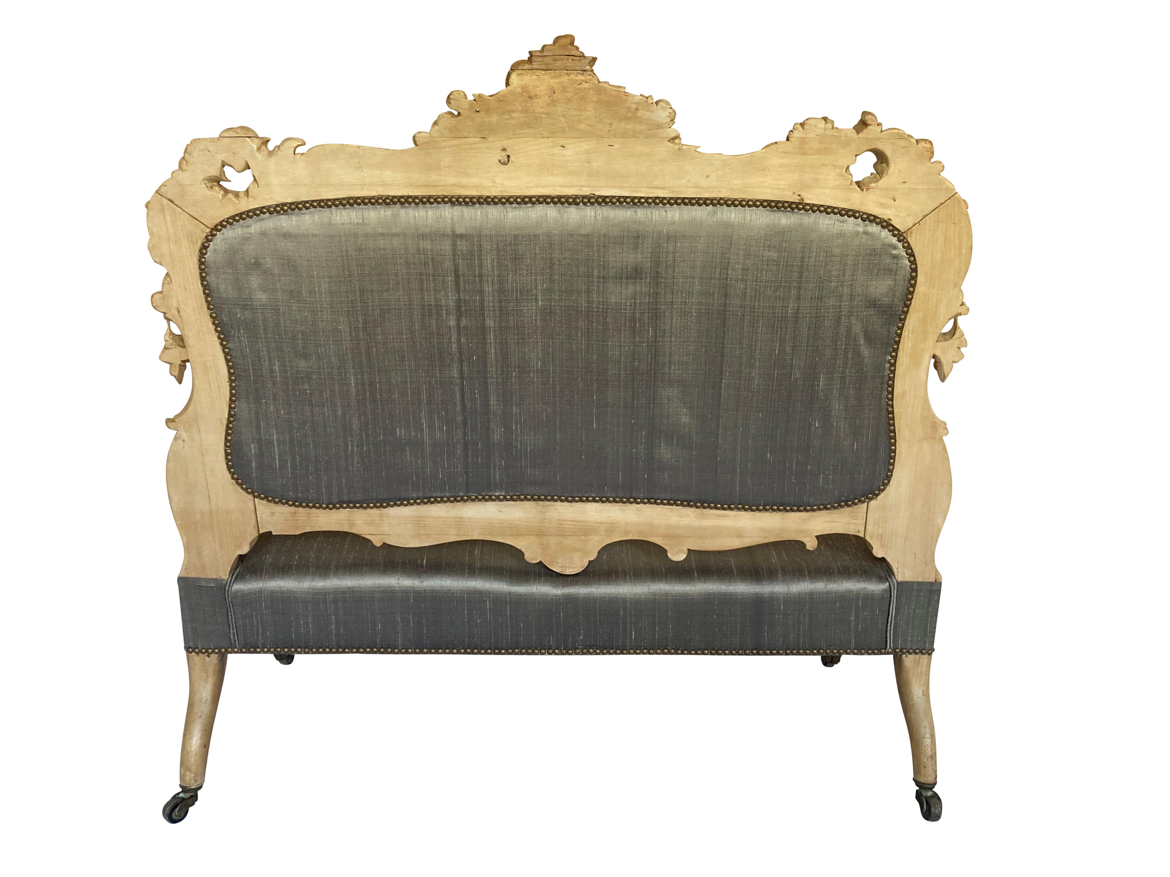 German 19th Century Rococo Settee For Sale 2