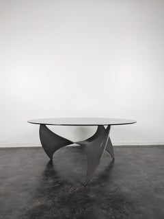 German 20th Century Steel and Glass by Knut Hesterberg Space-Age Coffee Table