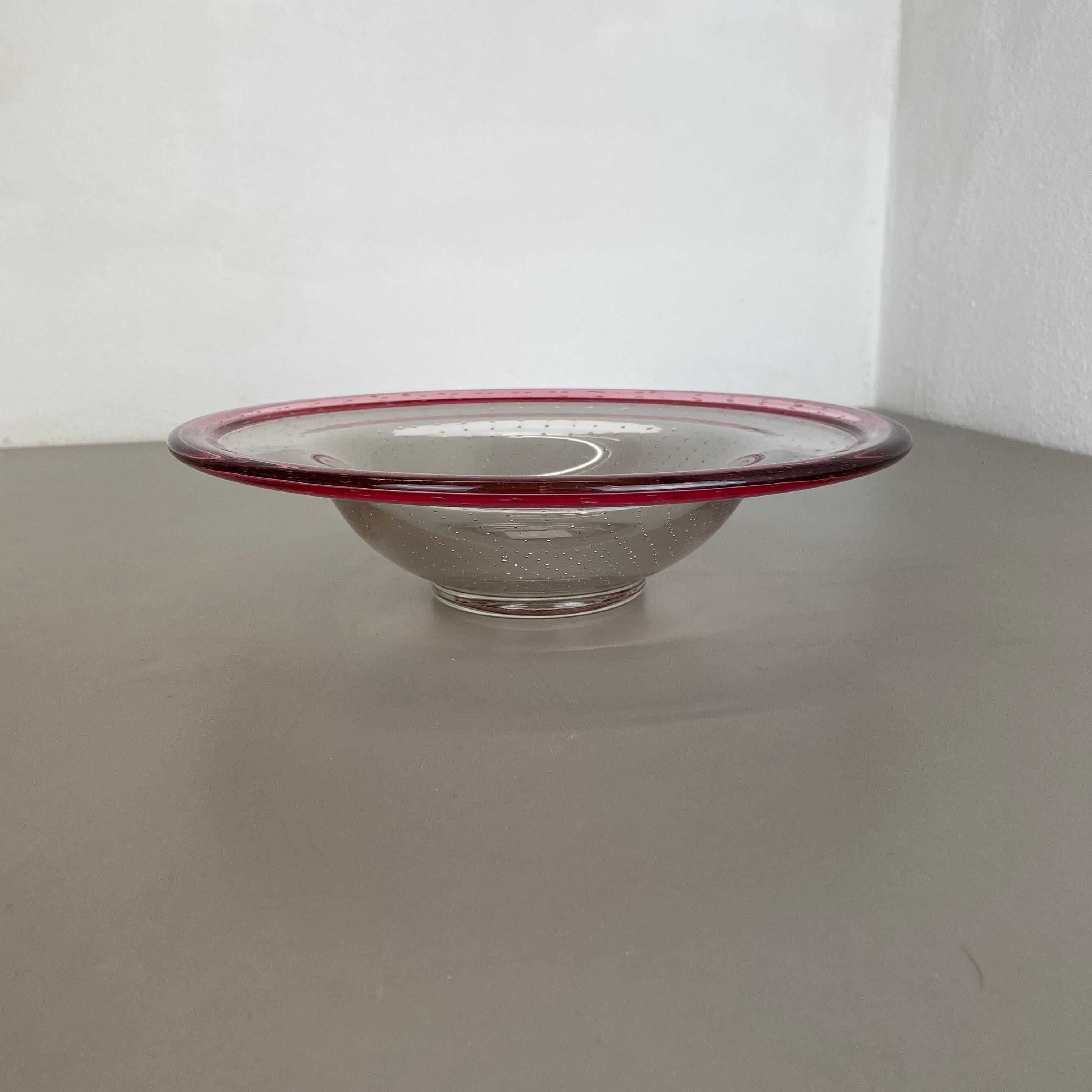 German 2, 2kg Glass Bowl by Karl Wiedmann for WMF, 1960s Baushaus Art Deco In Good Condition For Sale In Kirchlengern, DE