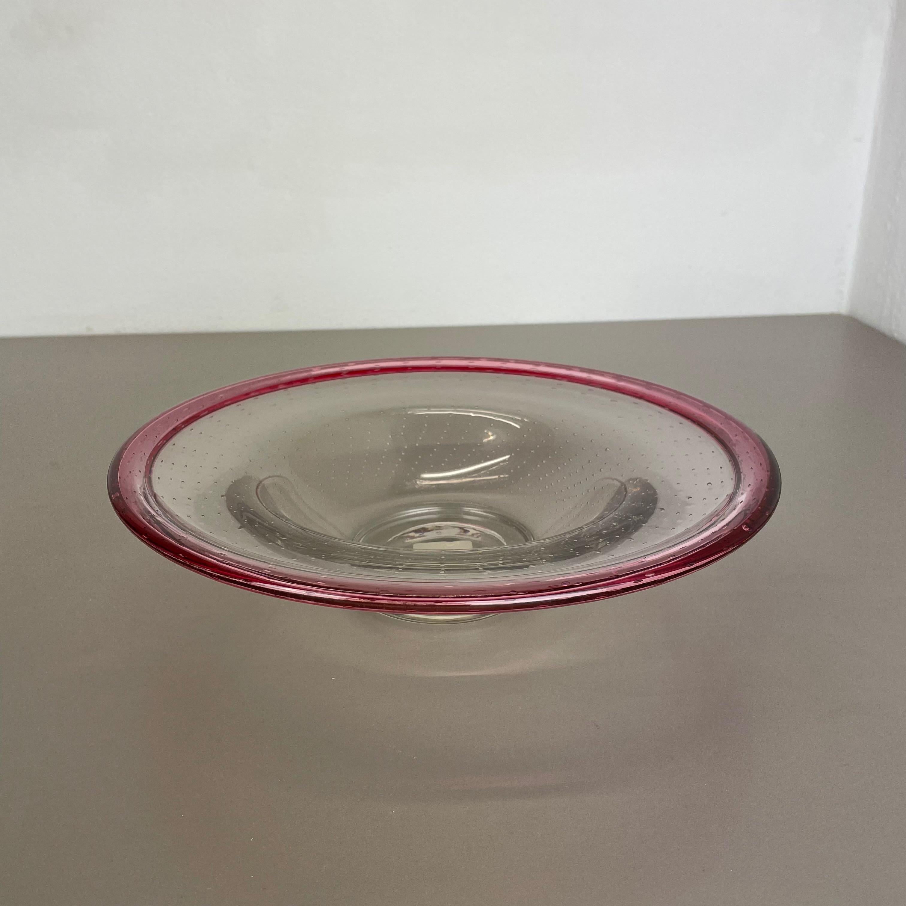 German 2, 2kg Glass Bowl by Karl Wiedmann for WMF, 1960s Baushaus Art Deco For Sale 1