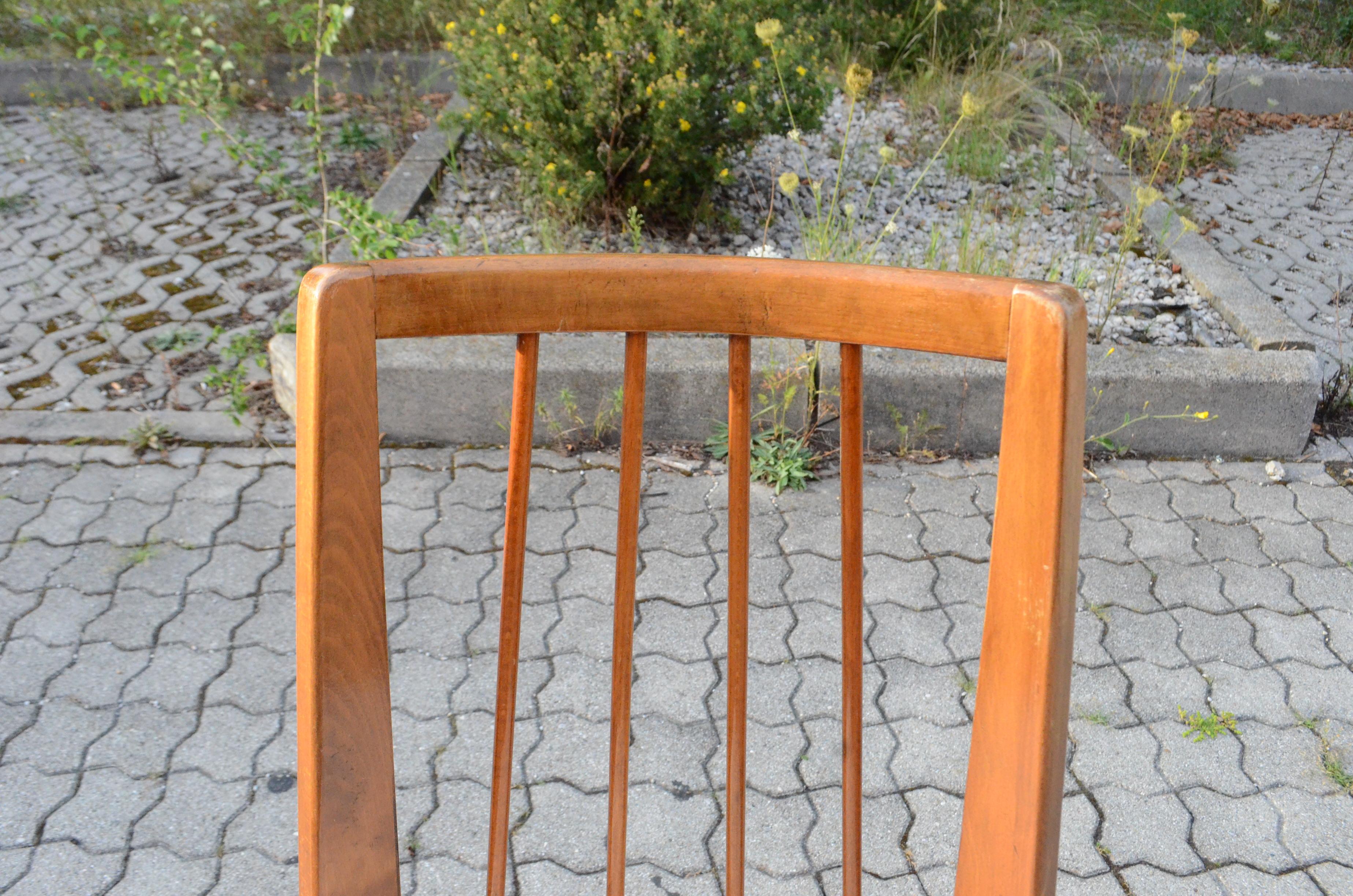 Ensemble de 4 chaises de salle à manger allemandes du milieu du siècle dernier, années 50 en vente 7