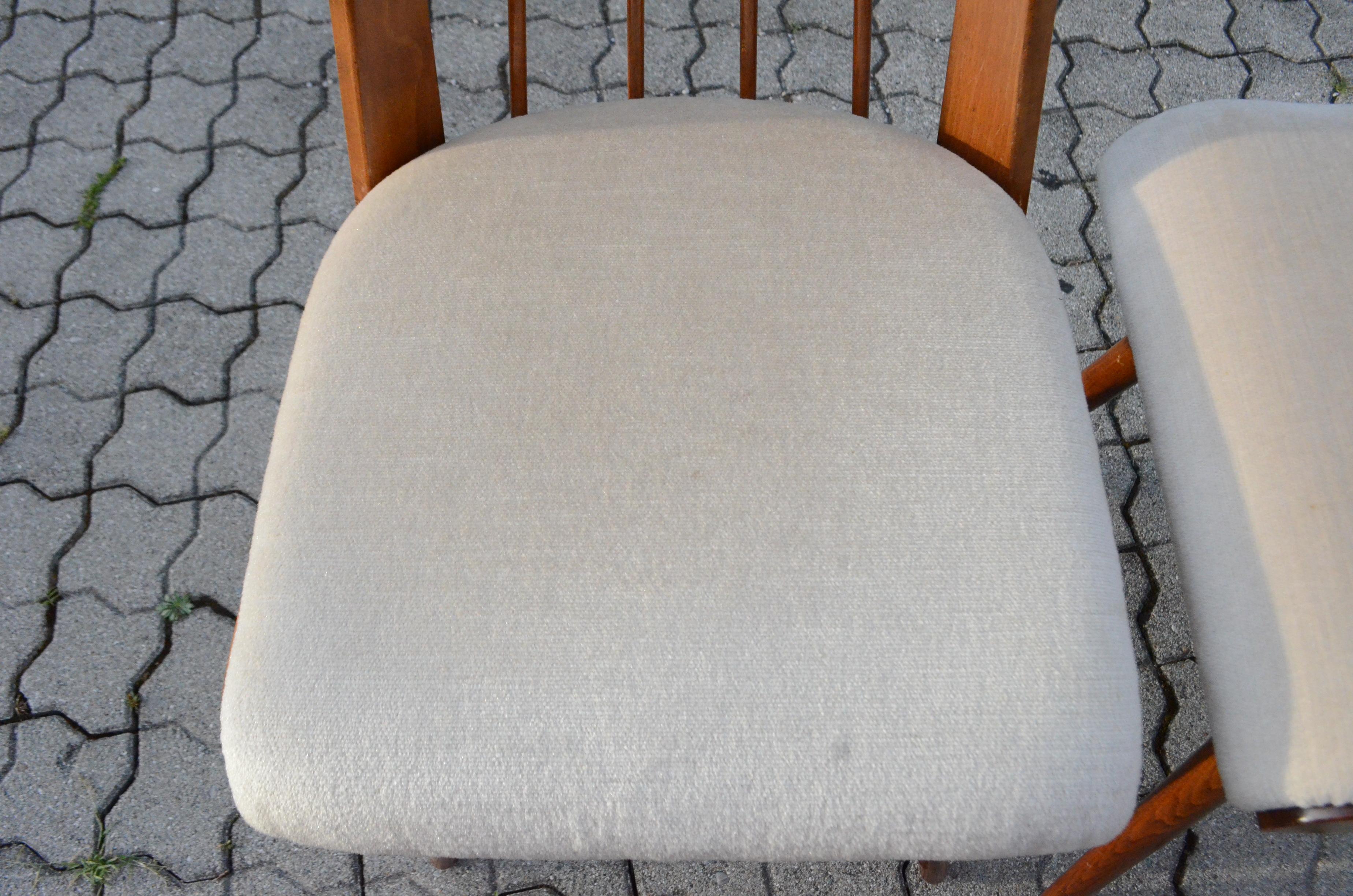 German 50ties Mid Century Dining Chair Set of 4 In Good Condition For Sale In Munich, Bavaria