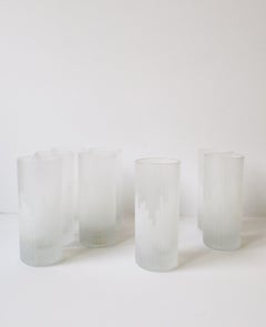 Highball Cocktail Glasses 70s Modern Art Deco German Carl Rotter, Set of 8