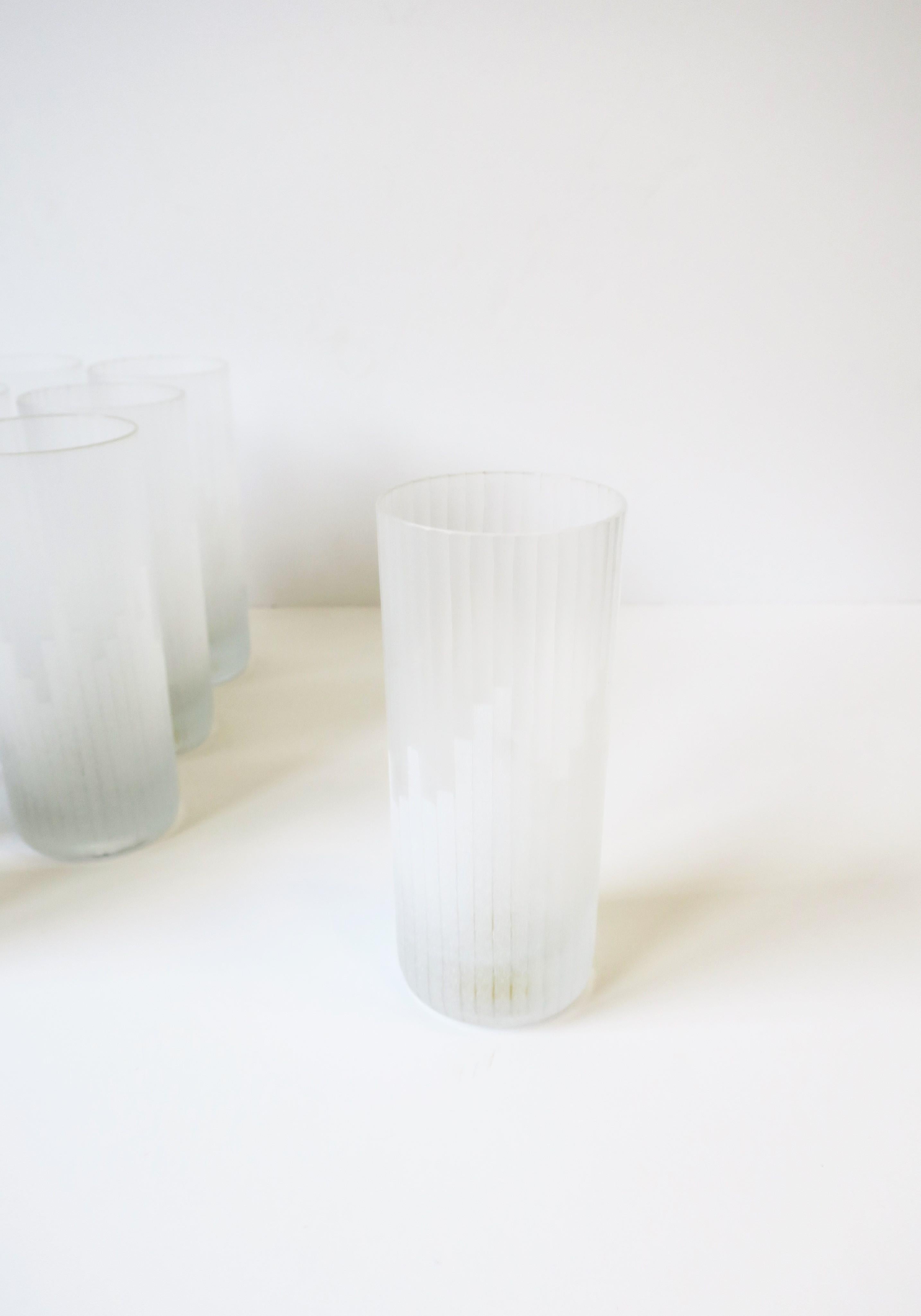 Late 20th Century German 70s Modern Carl Rotter Lubeck Highball Cocktail Glasses, Set of 8 For Sale