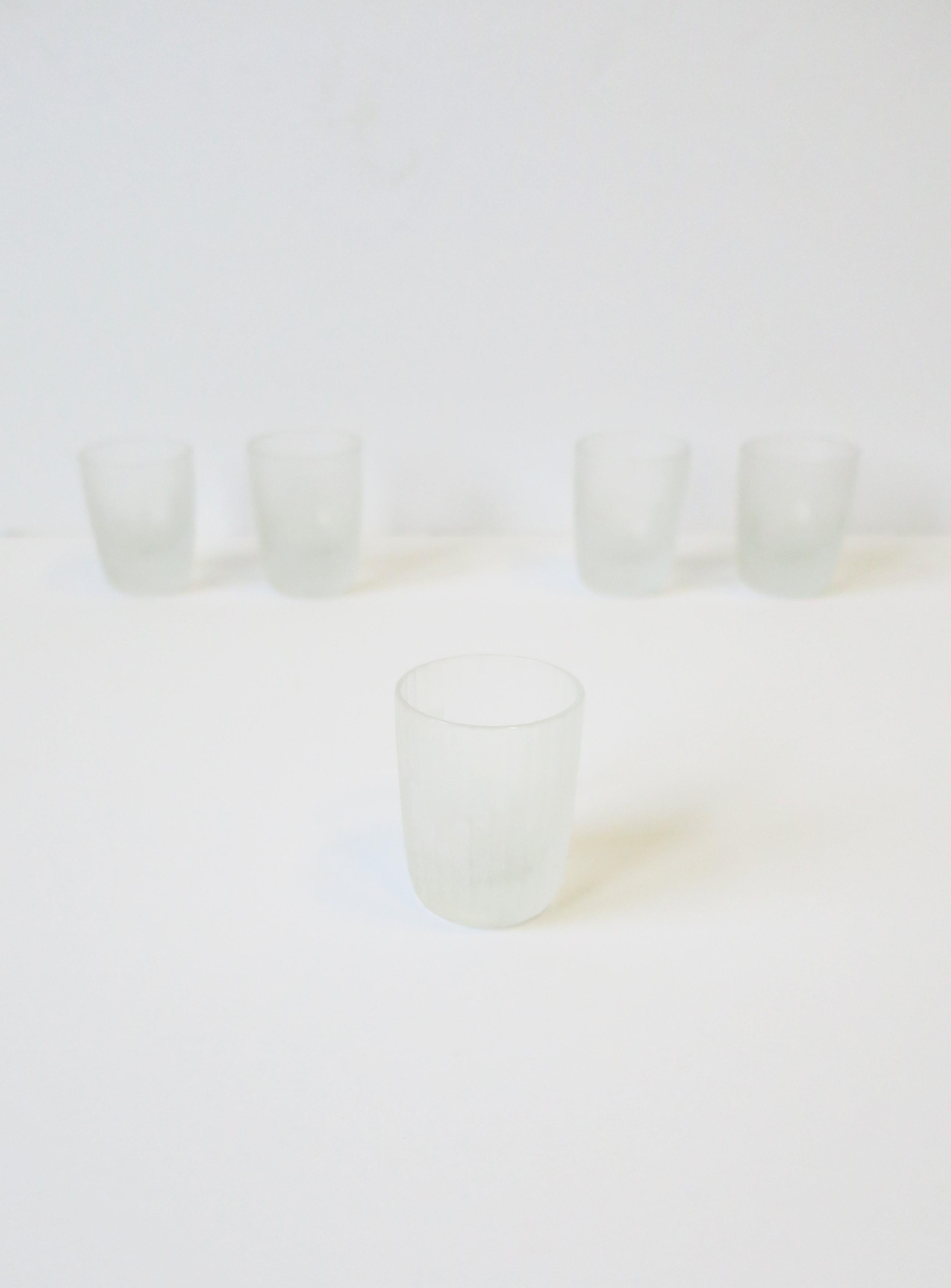 German 70s Modern Carl Rotter Lubeck Shot or Aperitif Glasses, Set of 5 In Good Condition For Sale In New York, NY