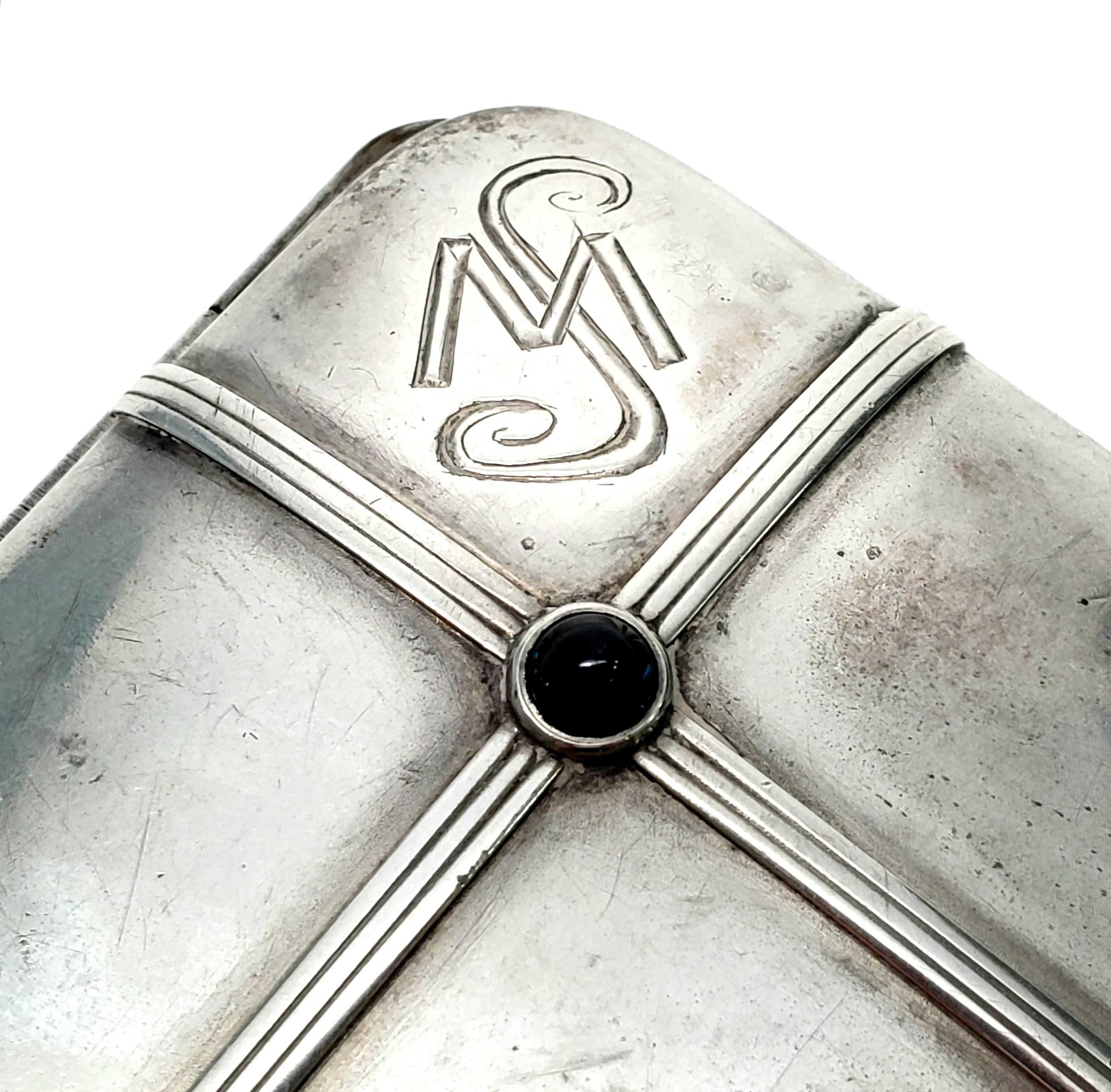 Women's or Men's German 800 Silver Cigarette Case with Monogram