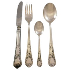 German 800 Silver Flatware Set by Nica Service for 6 Dinner 30 pieces