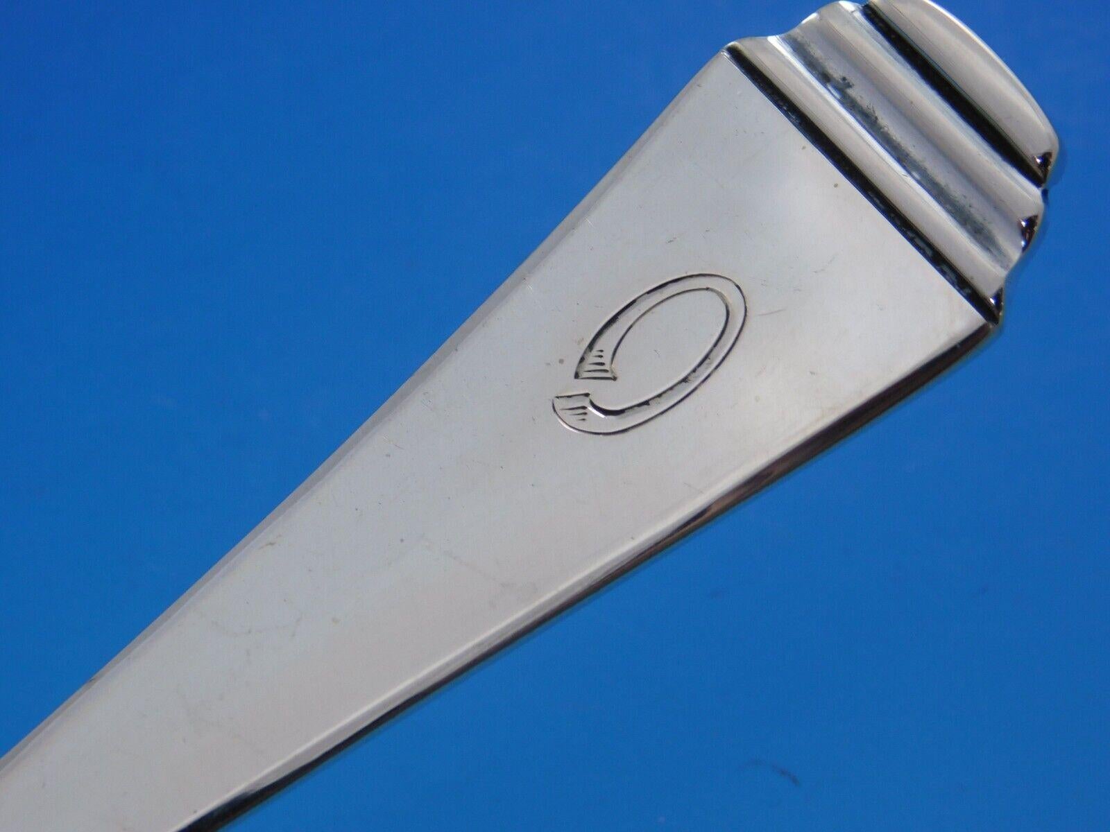 Service de couverts en argent 800 allemand 98 pièces O monogramme Pyramid Design en vente 1