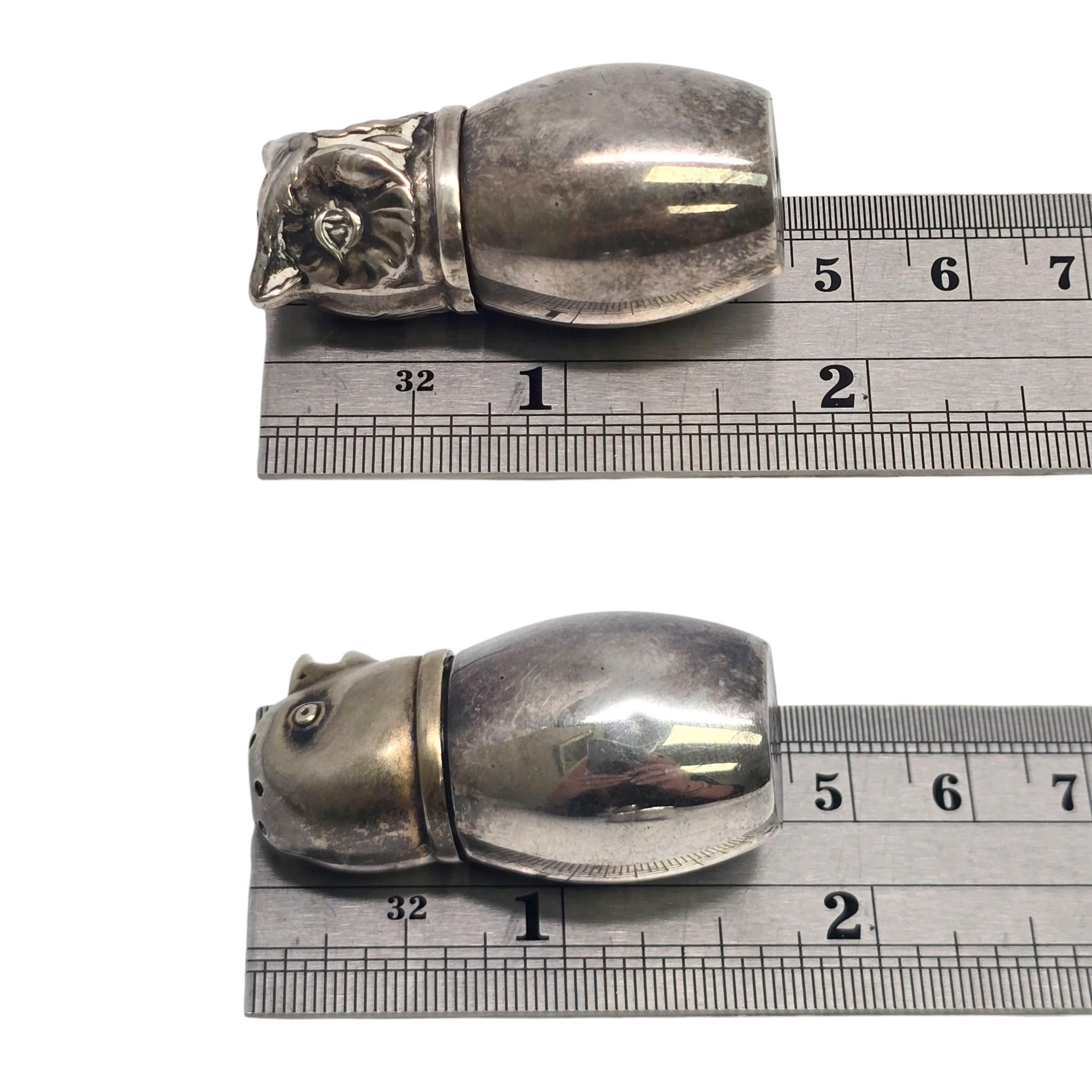 Shakers sale e pepe in argento 800 tedesco con gufo e pulcino #23986 in vendita 6