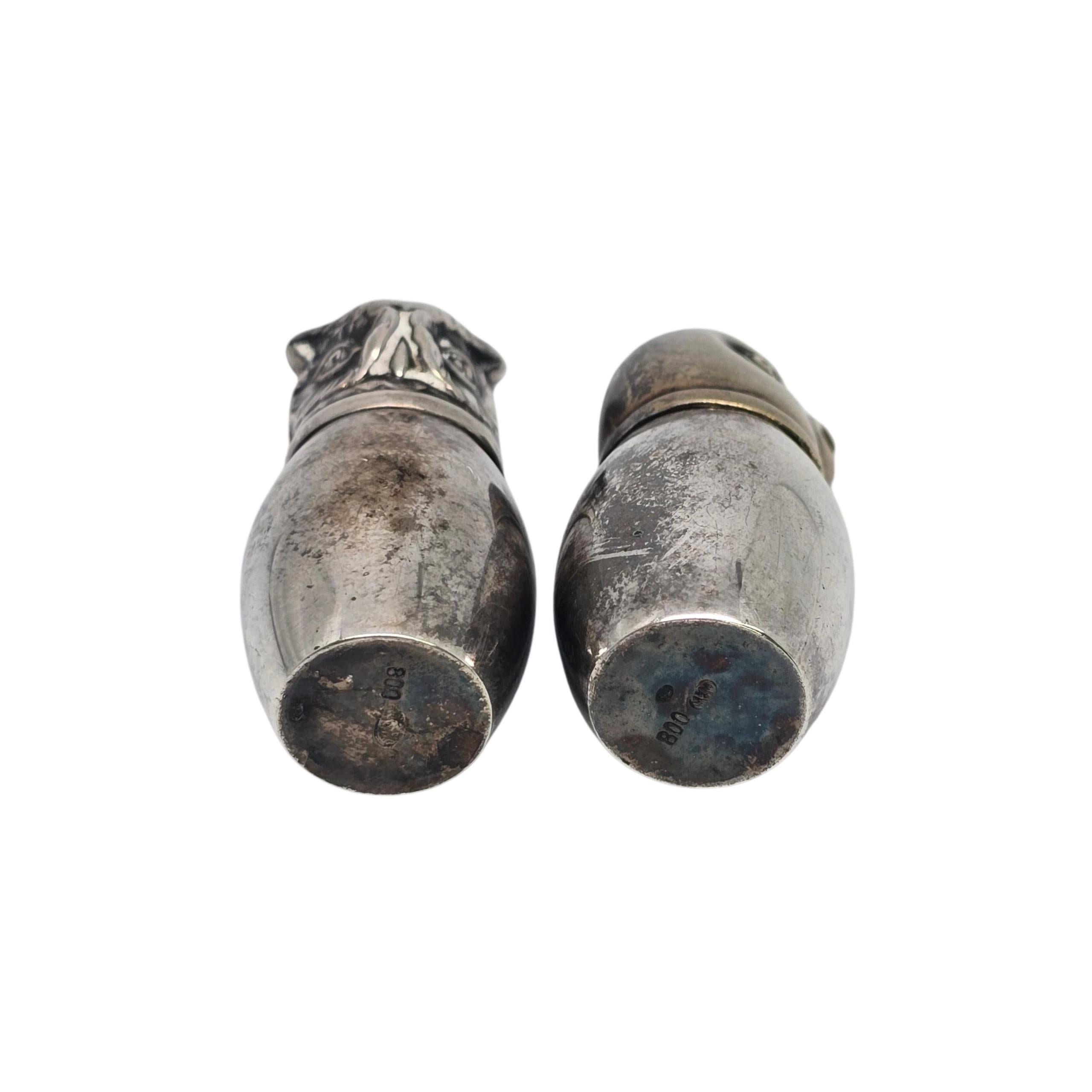 Shakers sale e pepe in argento 800 tedesco con gufo e pulcino #23986 in vendita 1